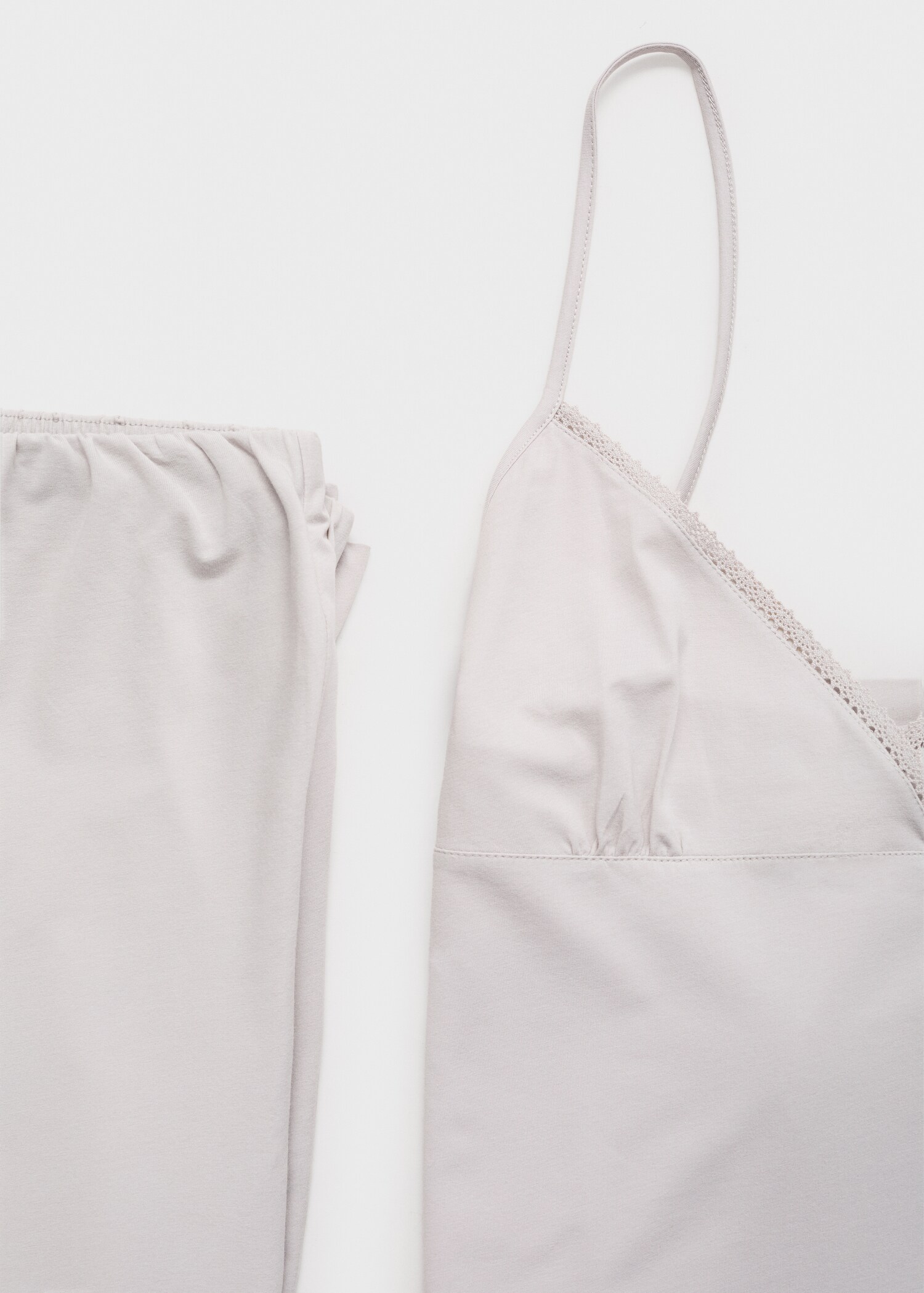 Fluid cotton pyjama bottoms - Details of the article 0