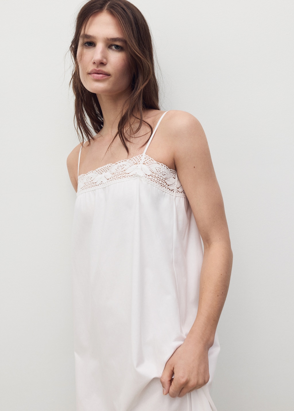 Cotton lace nightgown