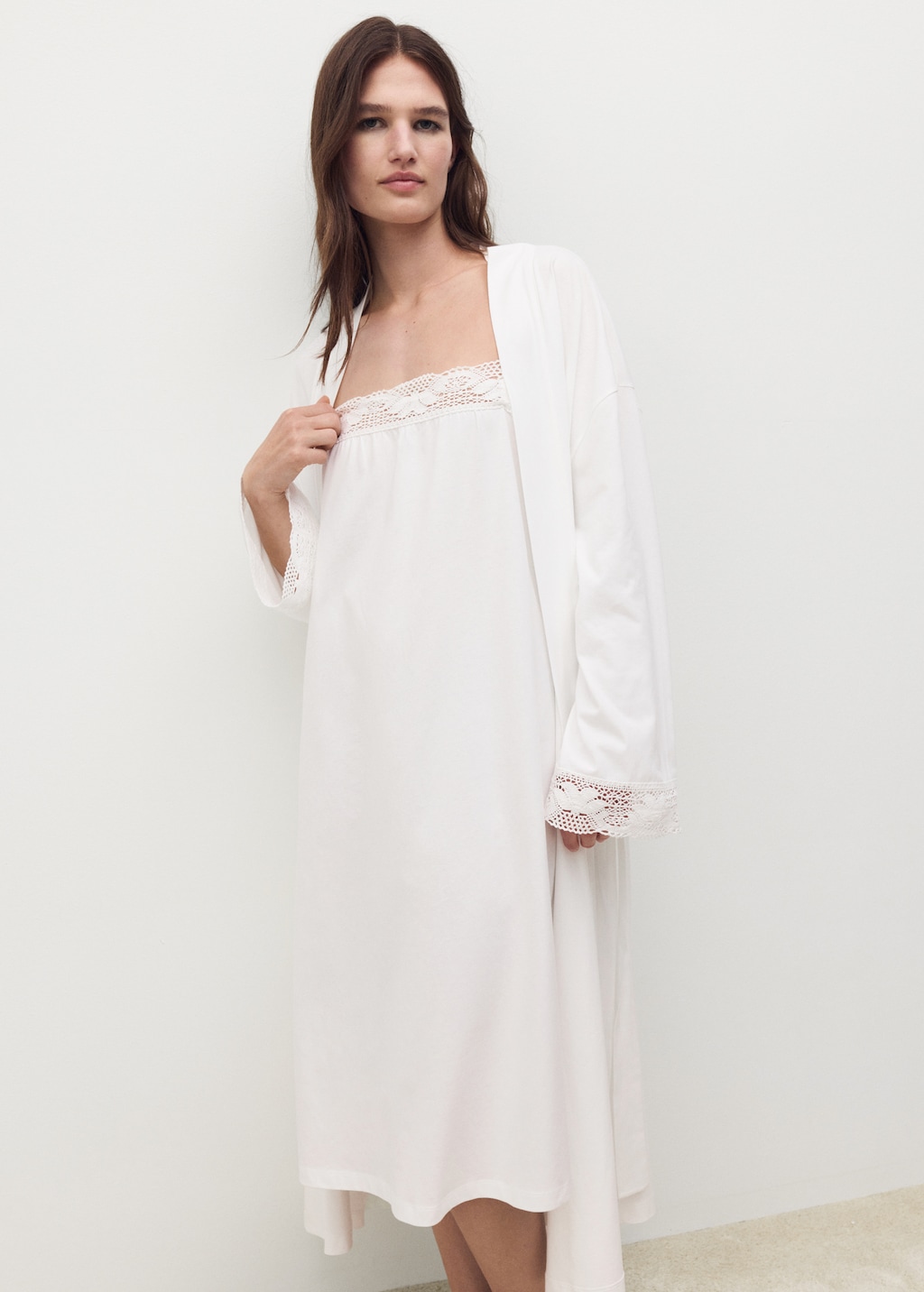 Cotton lace nightgown