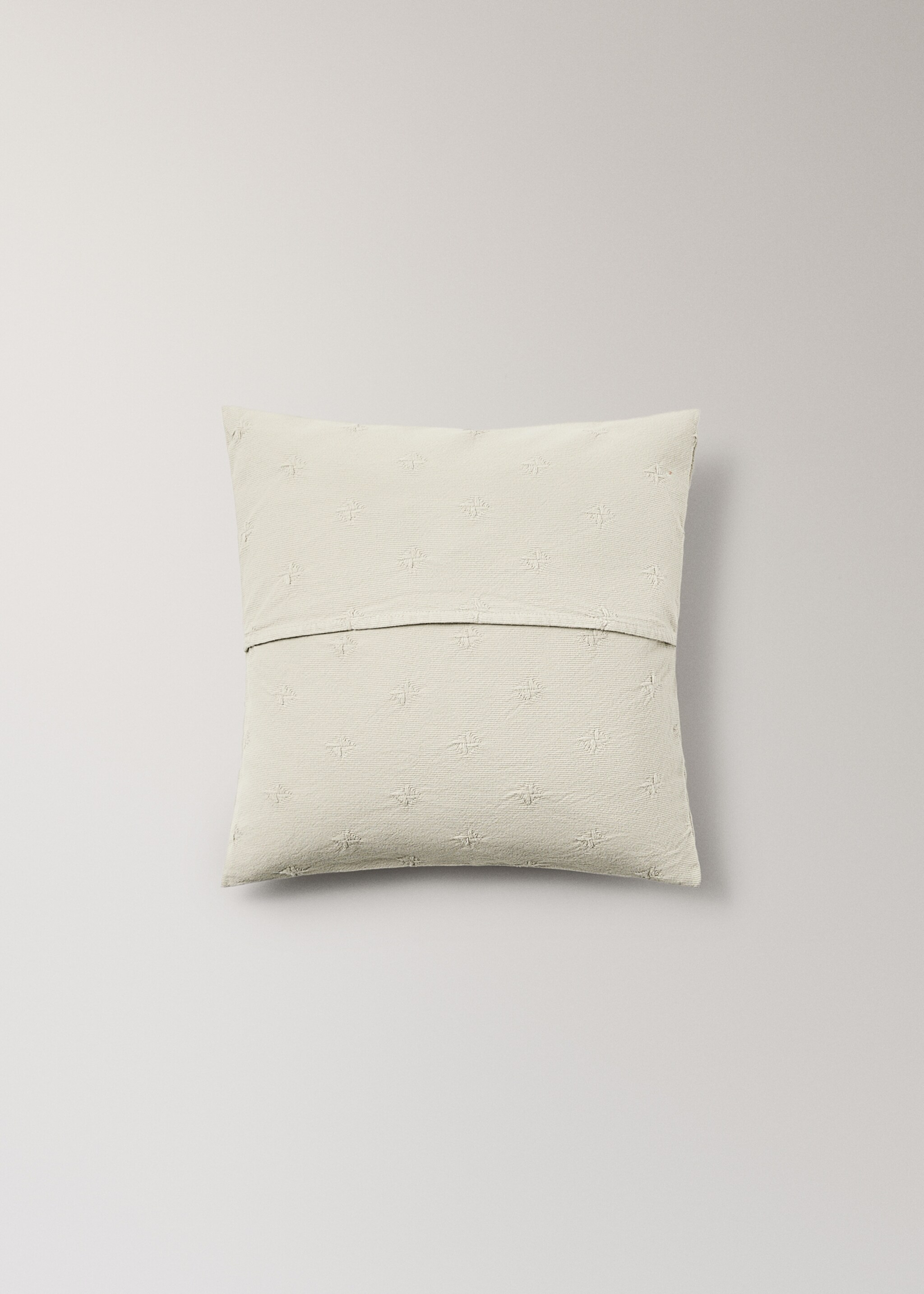 Children’s cotton jacquard cushion cover 40x40 cm - Details of the article 1, Pastel Green. Ref: 17081546-00.