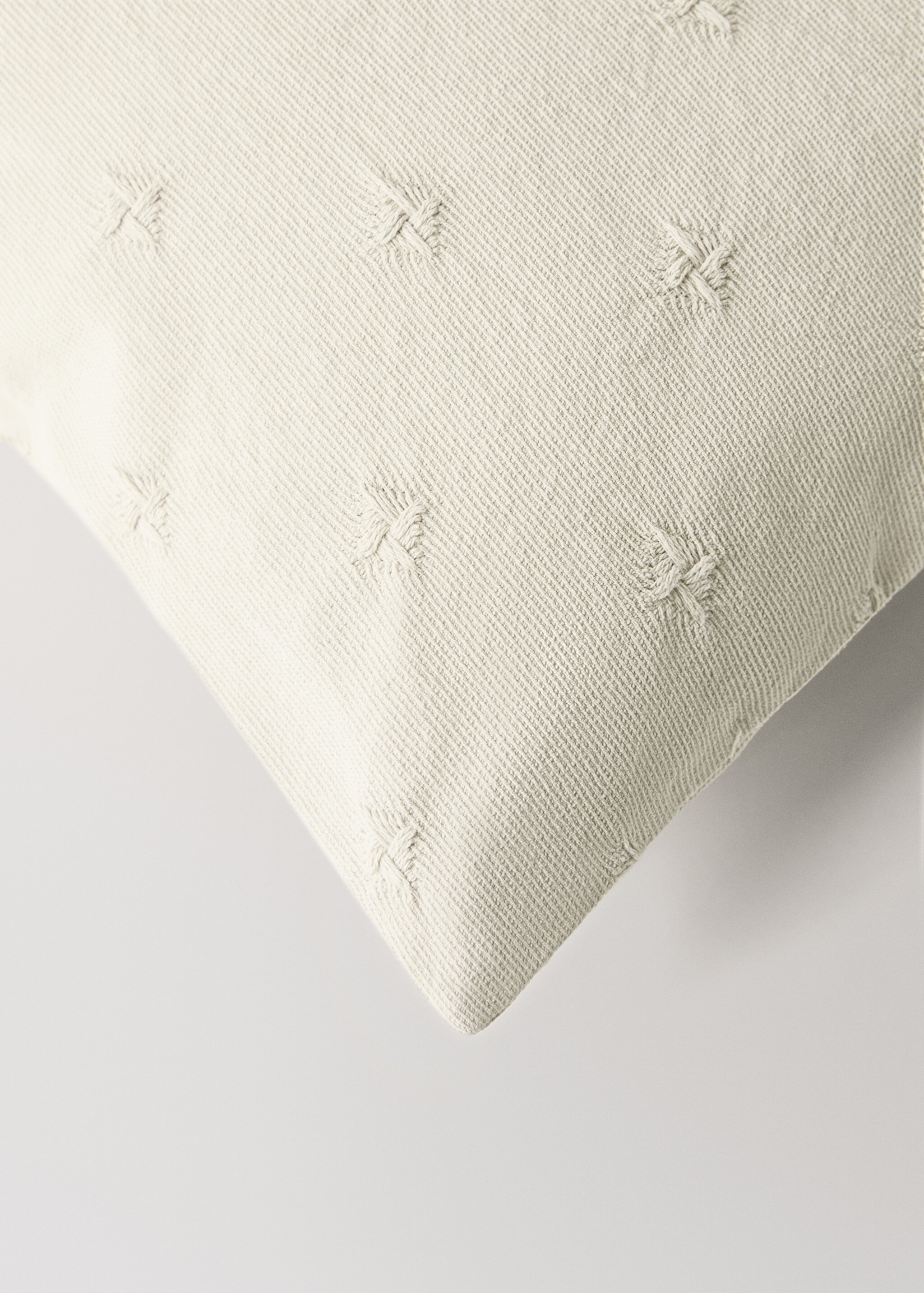 Children’s cotton jacquard cushion cover 40x40 cm - Details of the article 2, Pastel Green. Ref: 17081546-00.