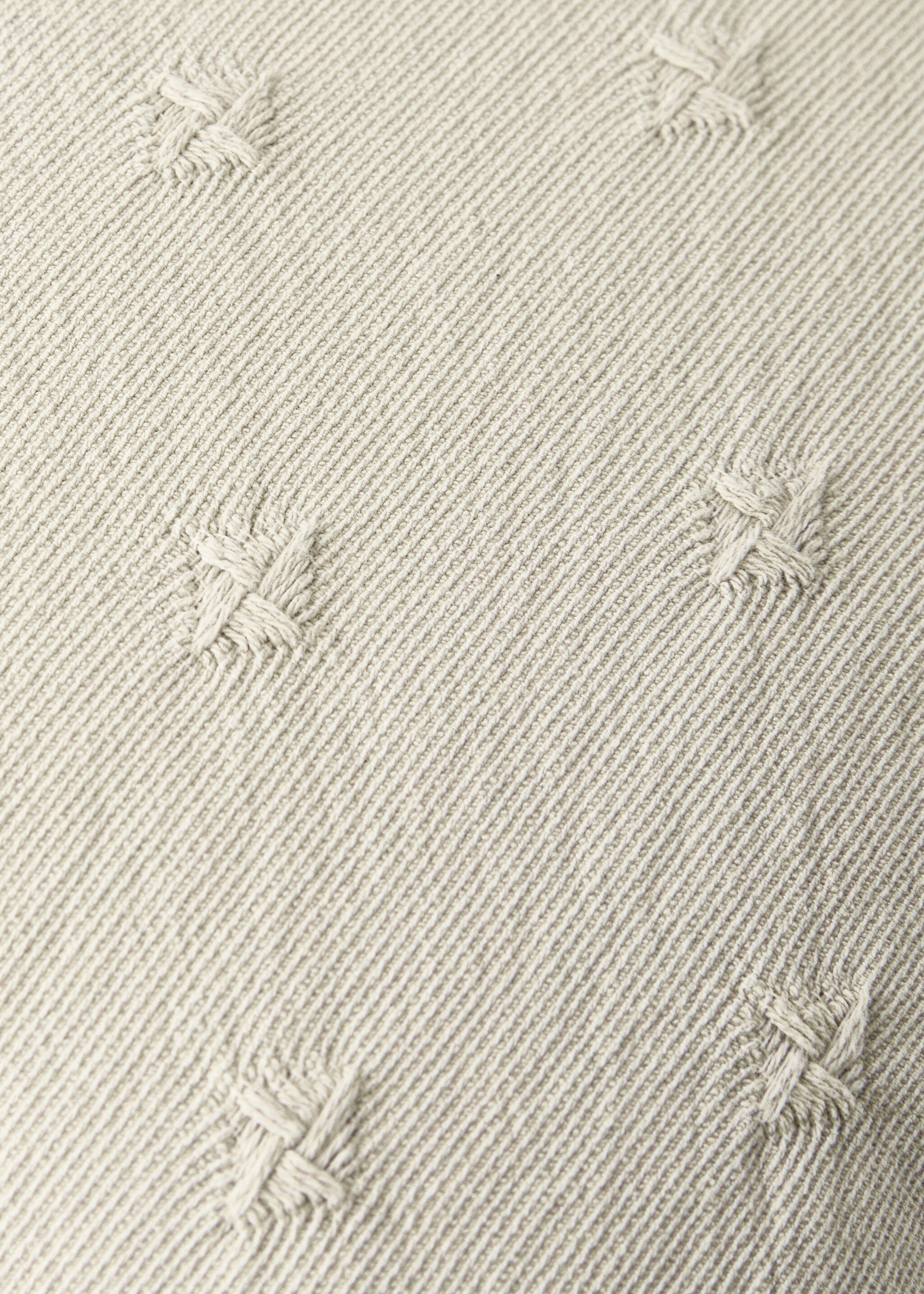 Children’s cotton jacquard cushion cover 40x40 cm - Details of the article 4, Pastel Green. Ref: 17081546-00.