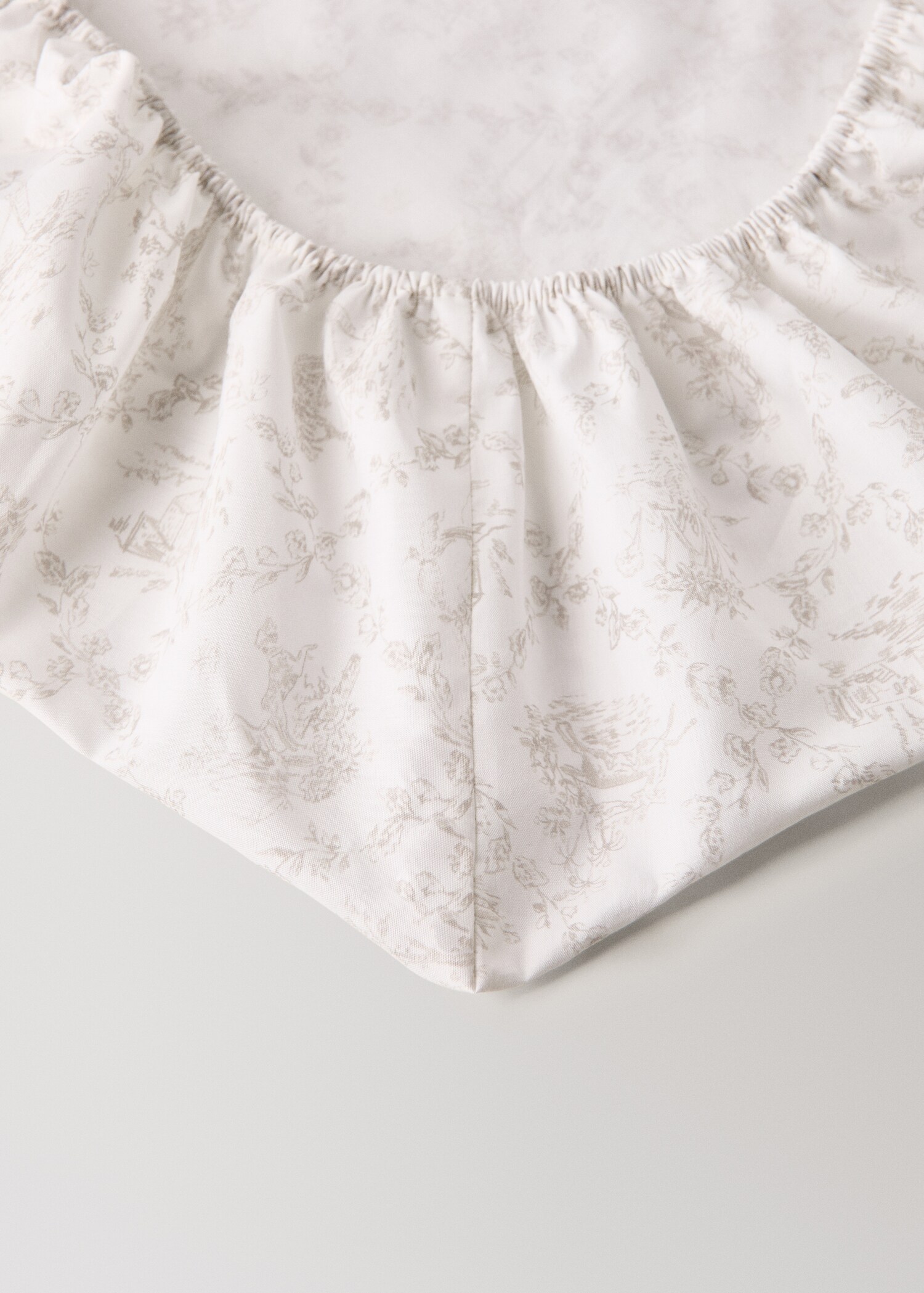 Toile-de-Jouy-Spannbettlaken für Kinderbett aus Baumwollperkal - Detail des Artikels 1