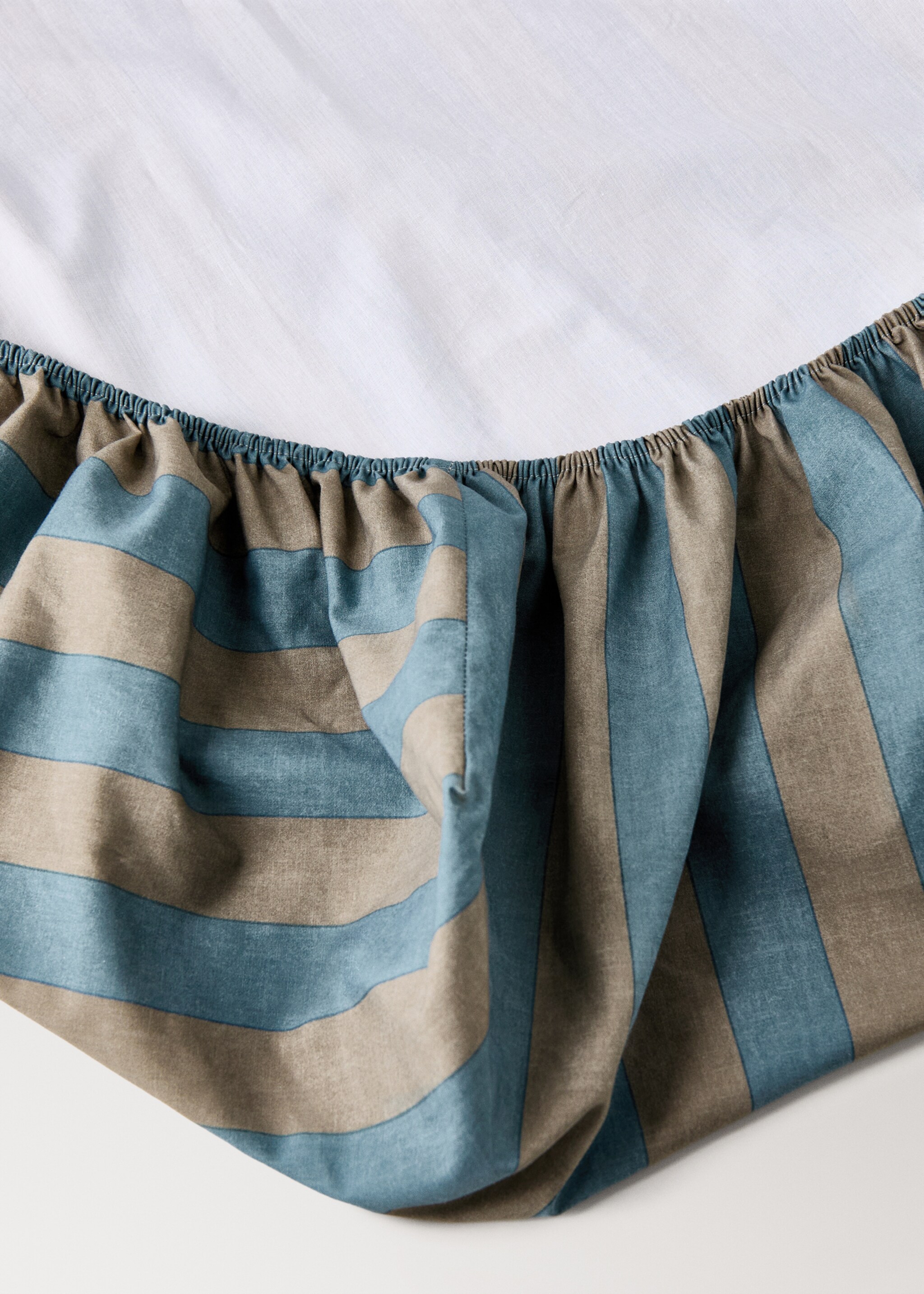 Kodak gestreiftes Spannbettlaken für Babybett - Detail des Artikels 1, Blau. Ref: 17081550-00.