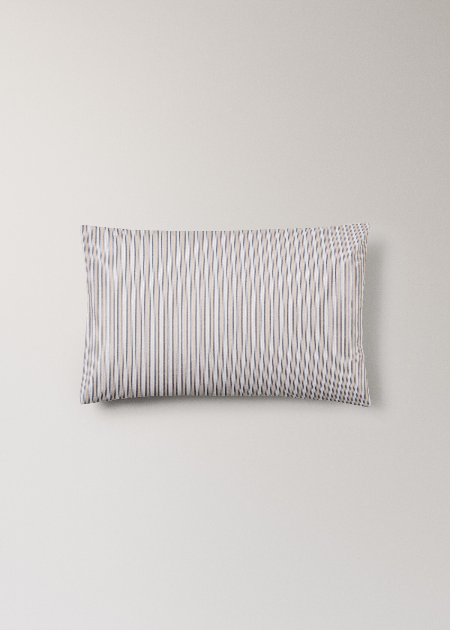 Percale cotton children's pillowcase with fine-striped print 30x50 cm - Article without model