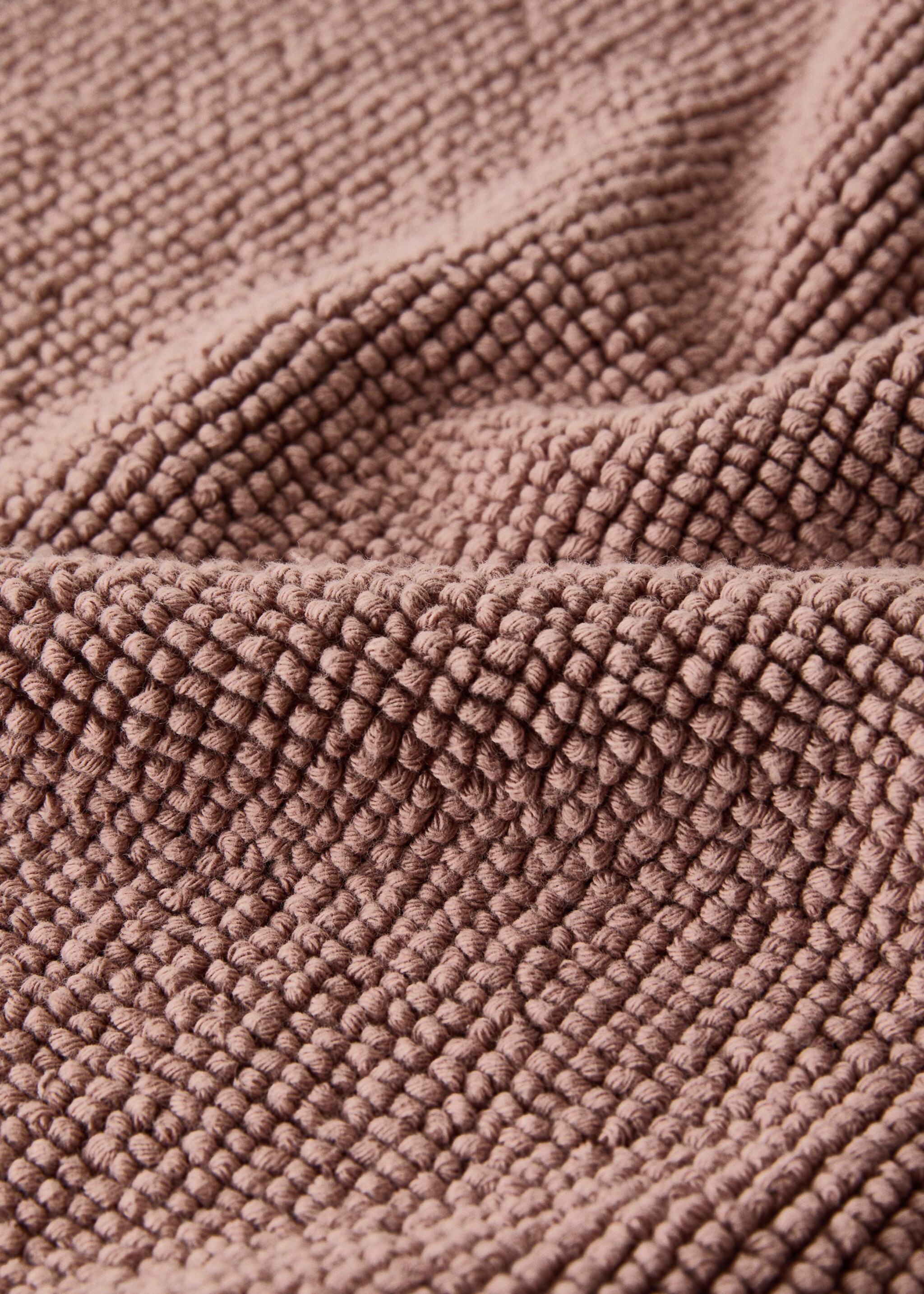Garment-dyed cotton bath rug - Details of the article 1, Pink. Ref: 17081554-00.