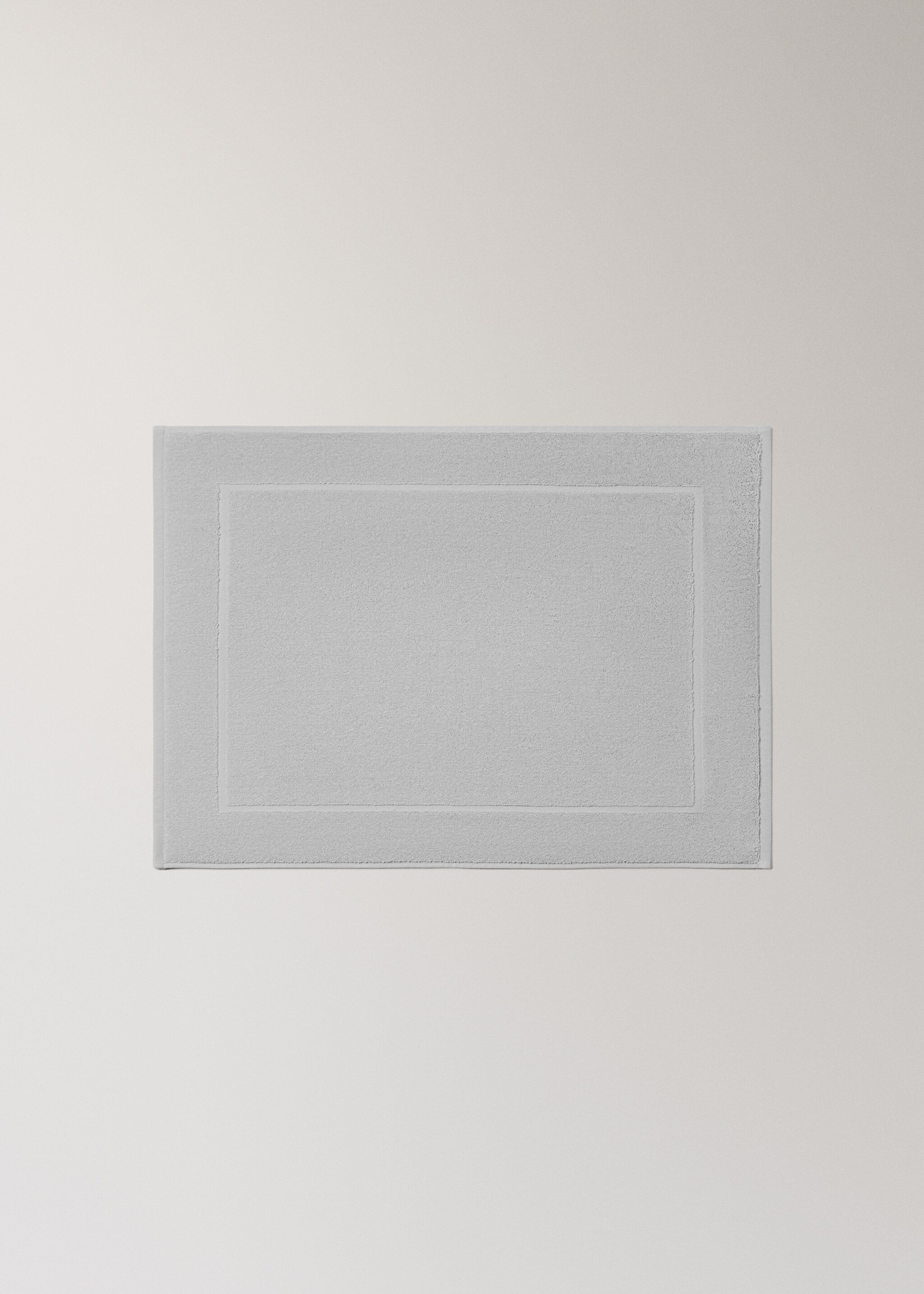 100% cotton bathroom mat - Article without model, Light Heather Grey. Ref: 17081555-00.