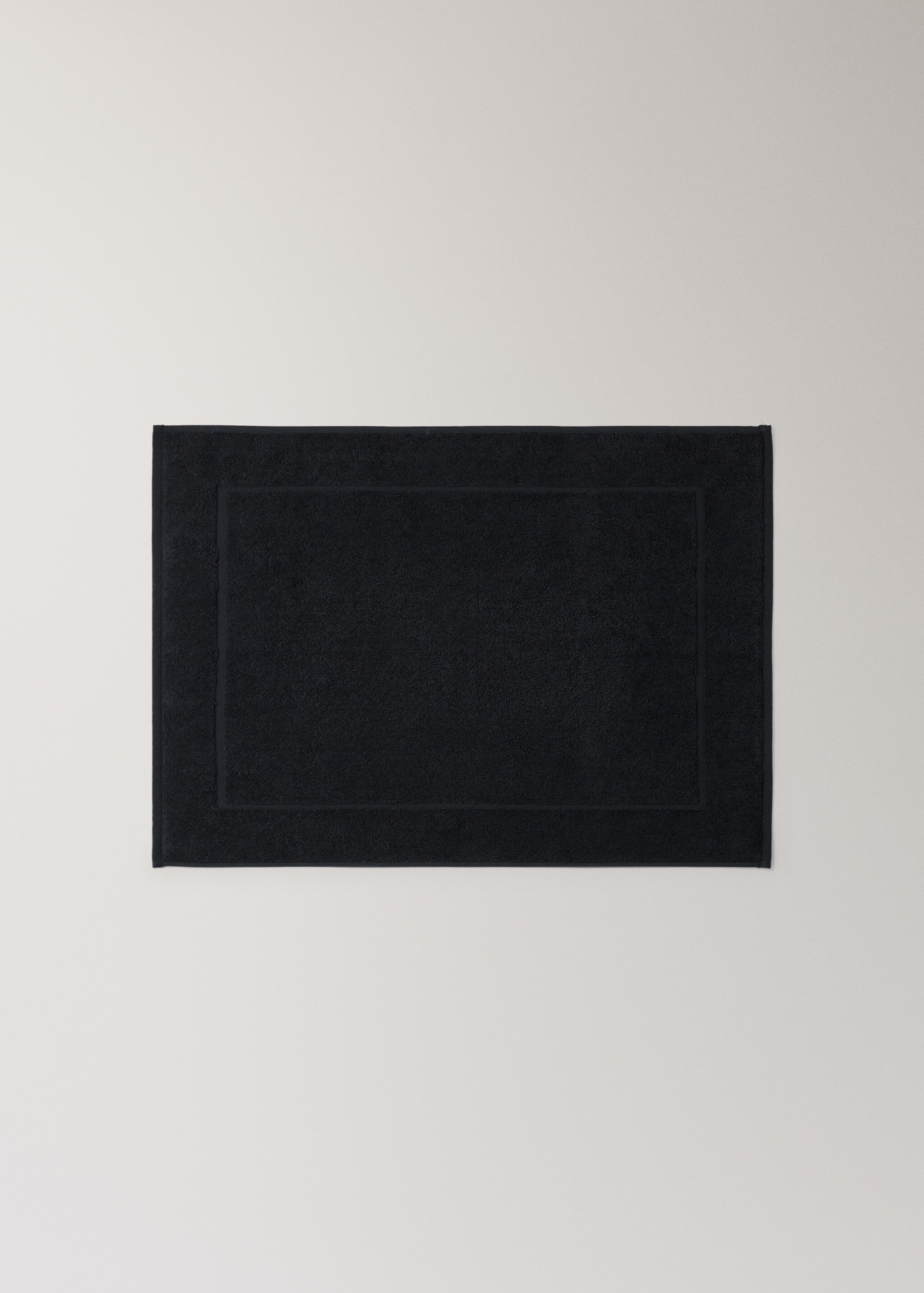 100% cotton bathroom mat - Article without model, Black. Ref: 17081555-00.