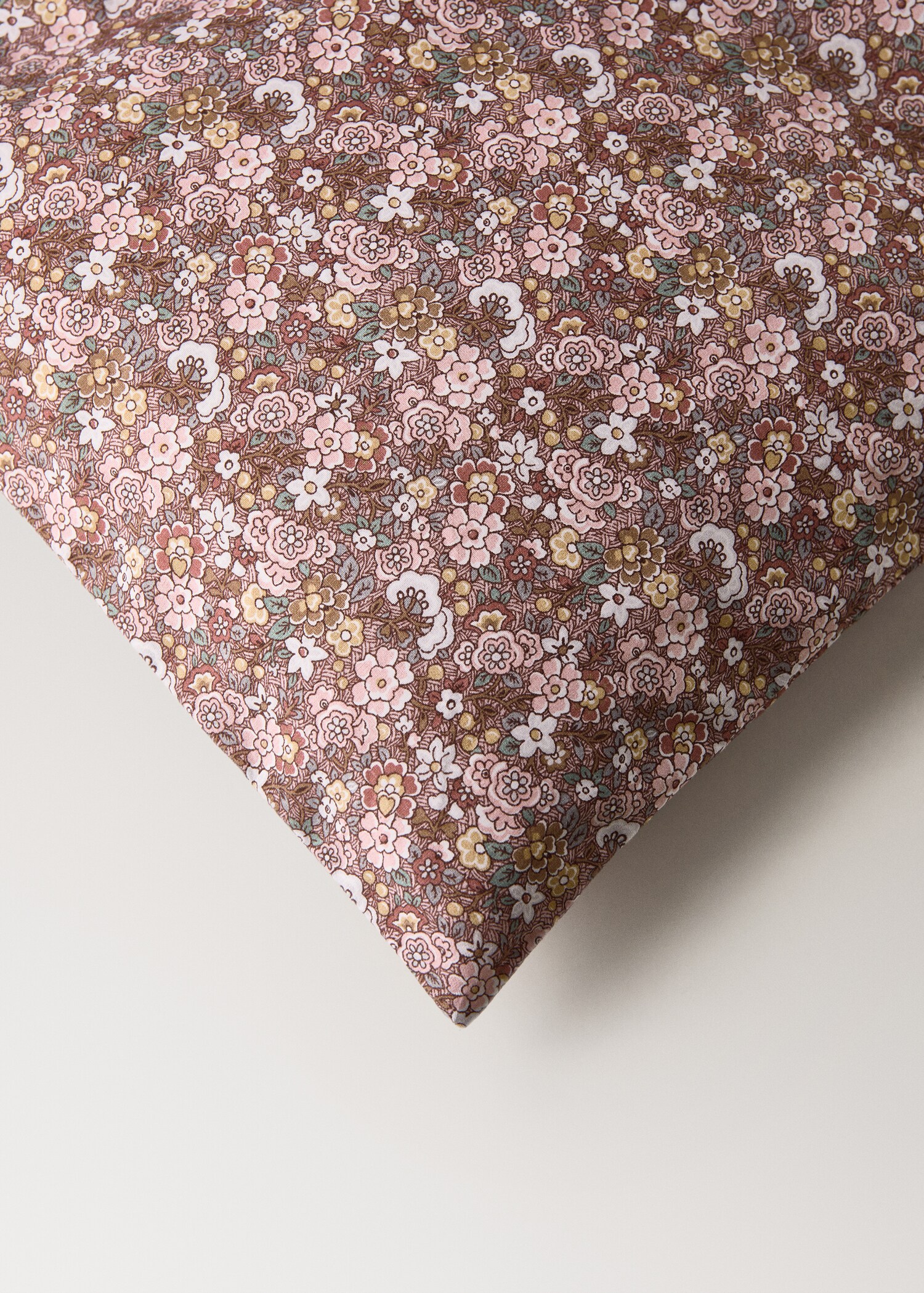 Cot bed duvet cover in small floral printed percale cotton - Details of the article 3
