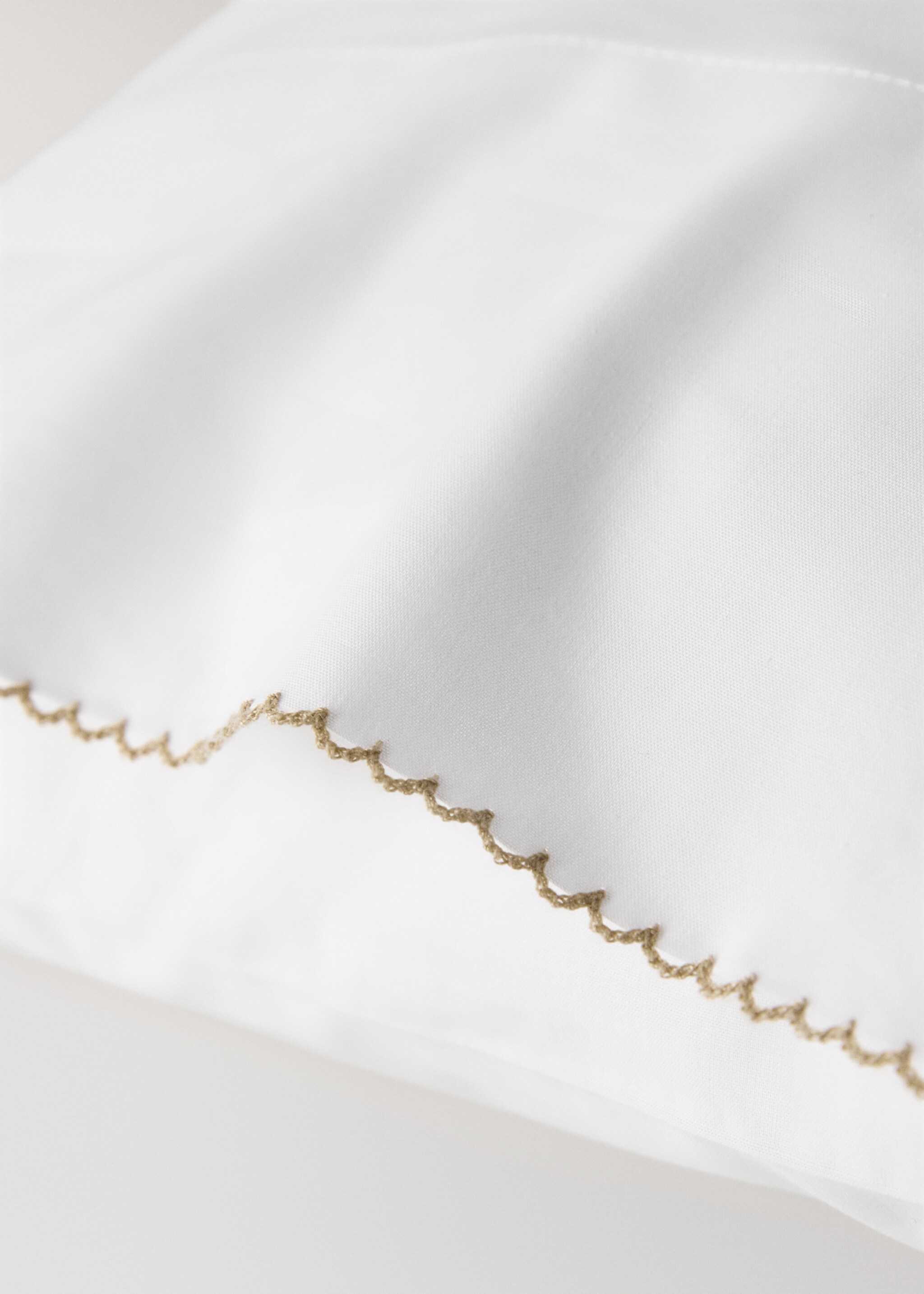 Percale cotton pillowcase with picueta detail - Details of the article 2