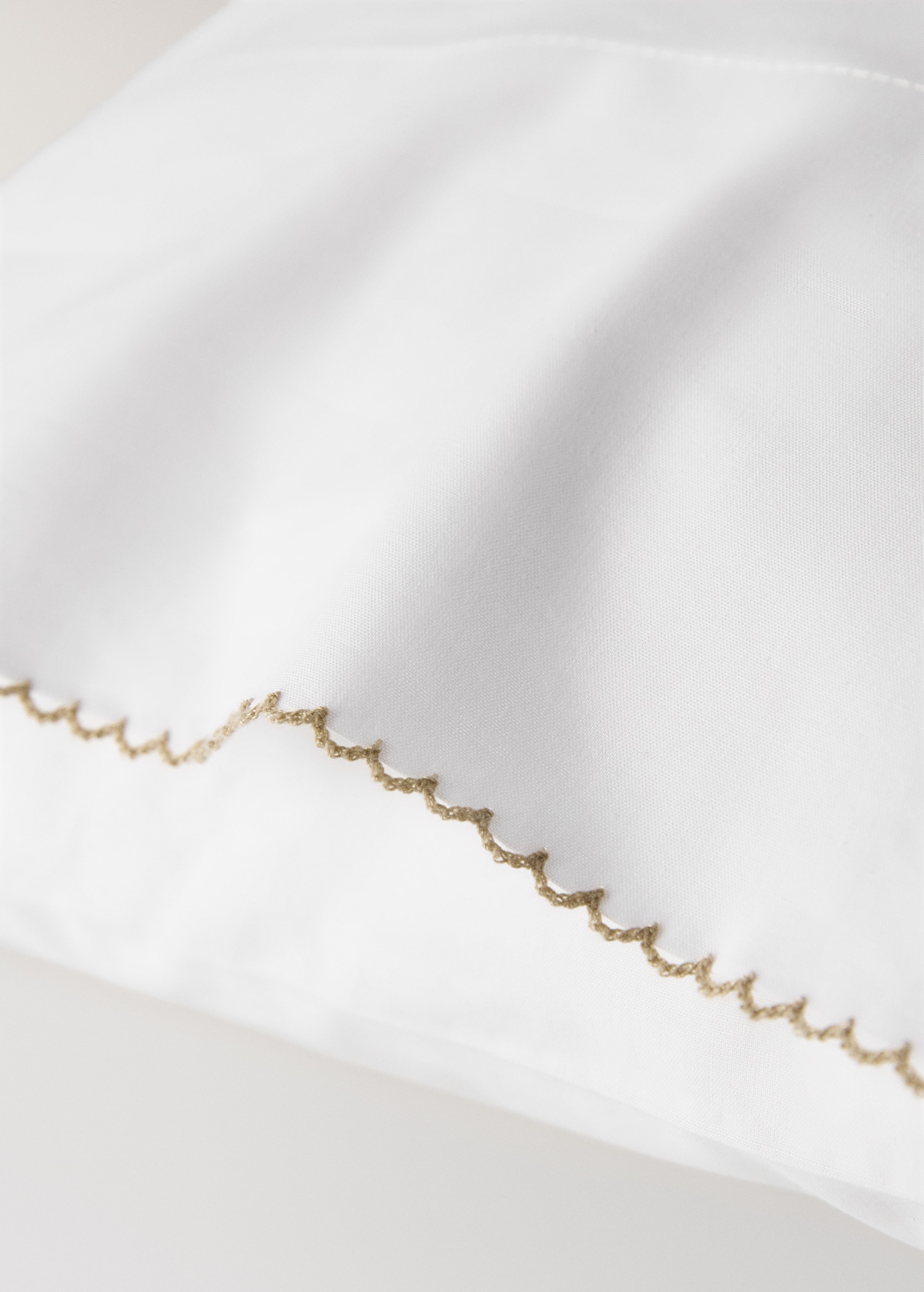 Percale cotton pillowcase with picueta detail - Details of the article 2