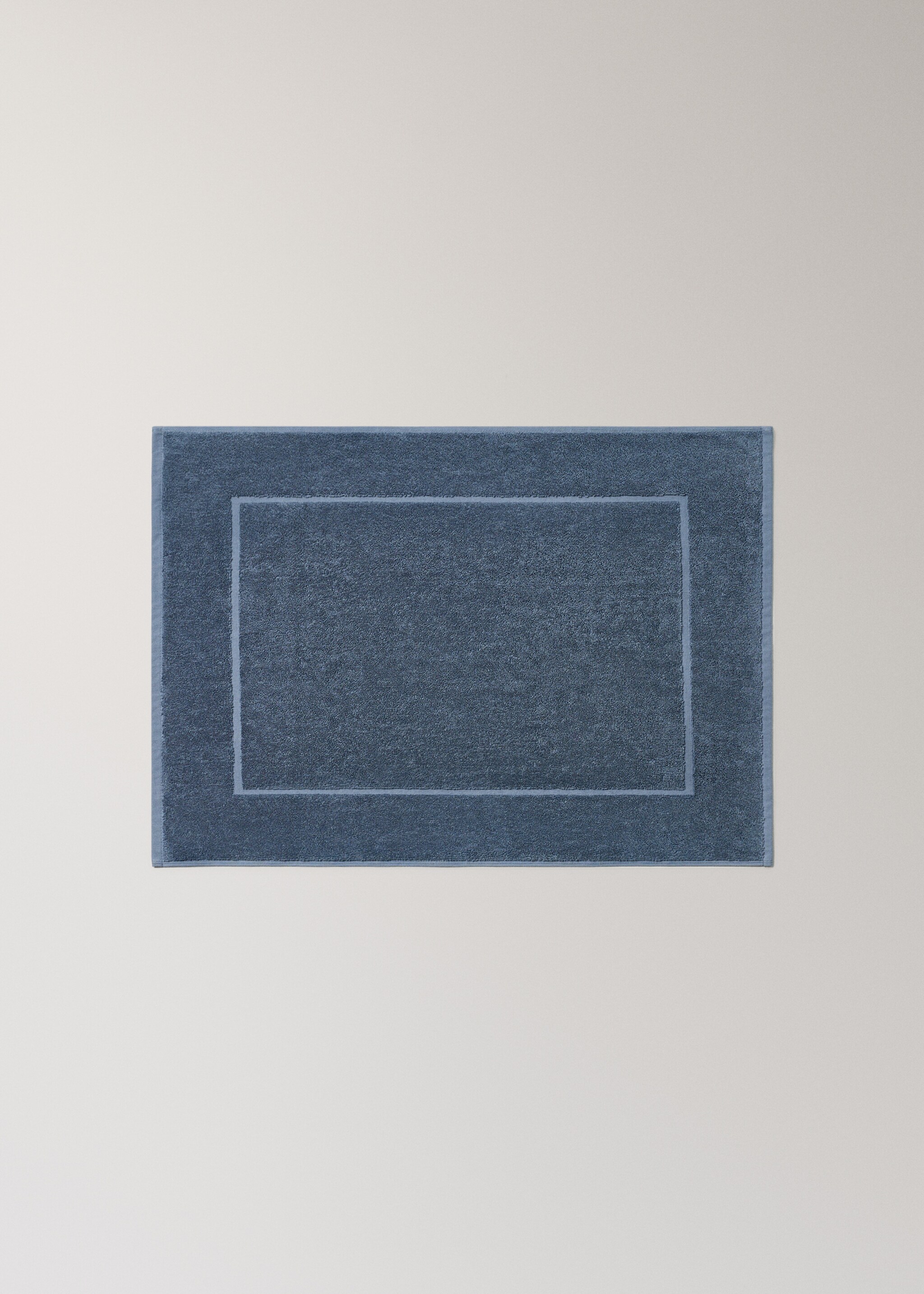 Cotton bath mat - Article without model, Blue. Ref: 17081563-00.