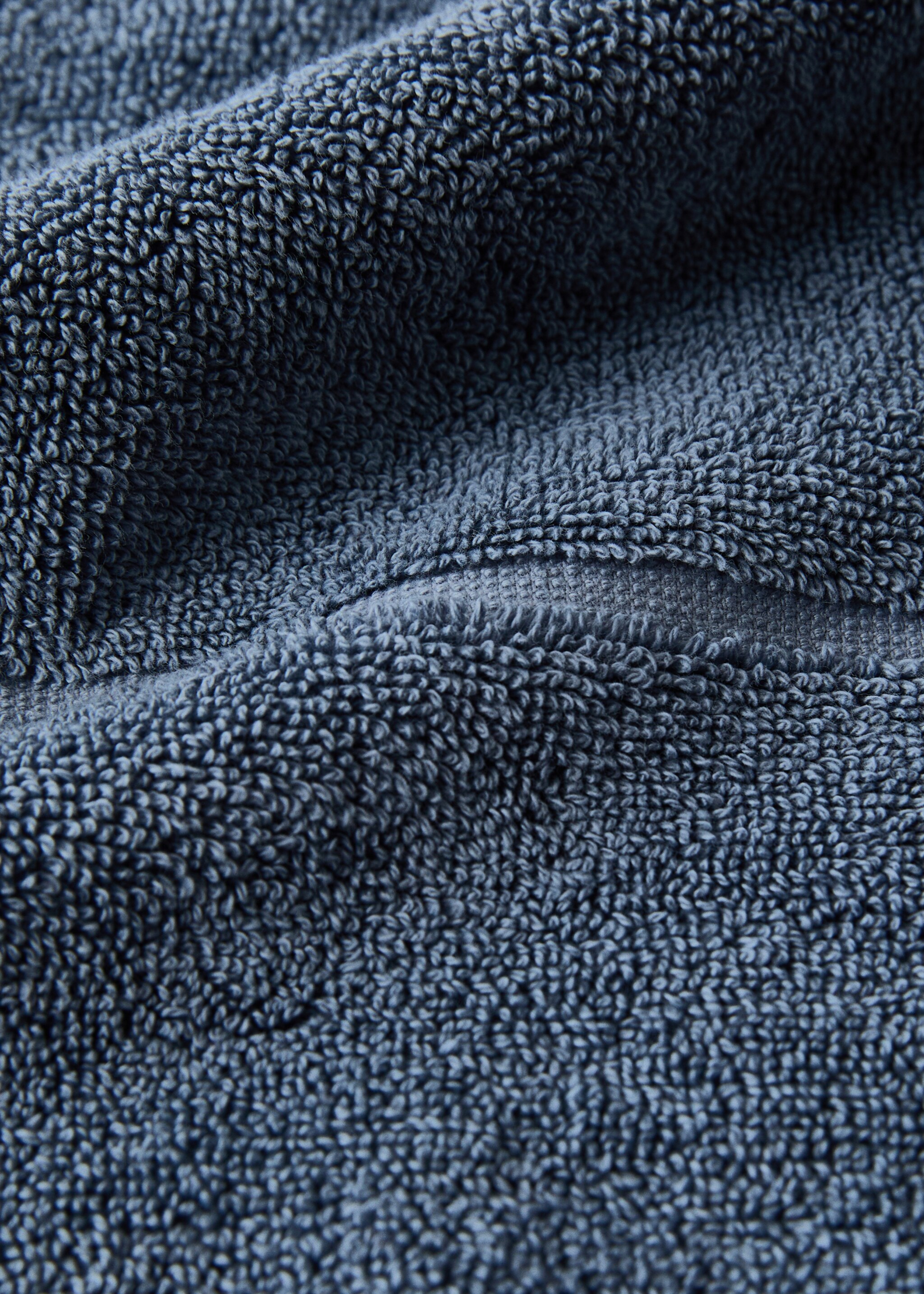 Cotton bath mat - Details of the article 1, Blue. Ref: 17081563-00.