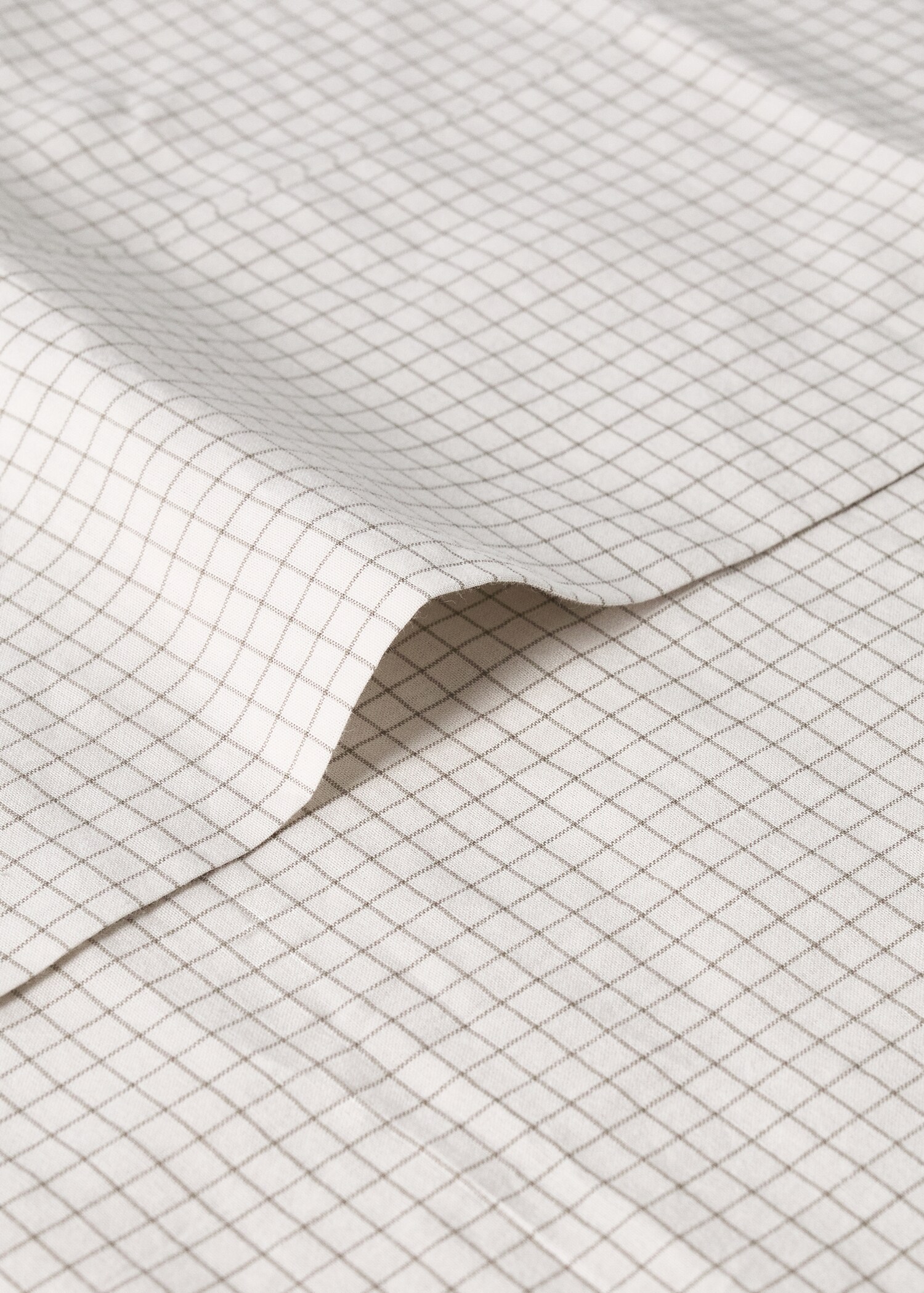 Cot bed sheet and pillow set in yarn-dyed cotton mini check - Details of the article 1