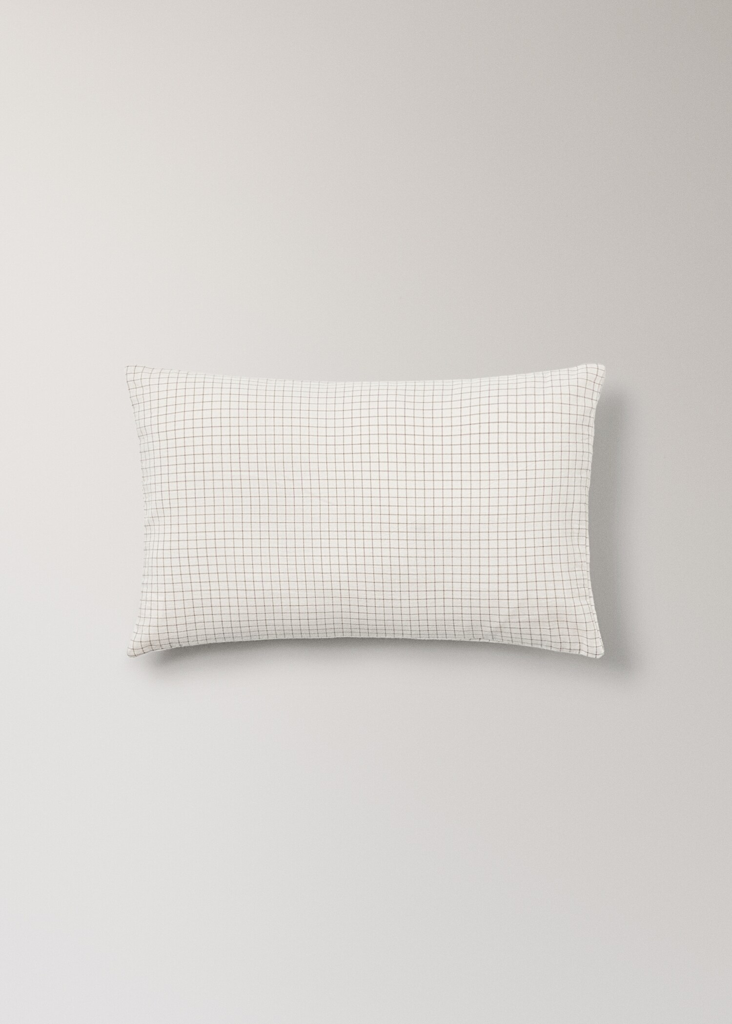 Cot bed sheet and pillow set in yarn-dyed cotton mini check - Details of the article 3