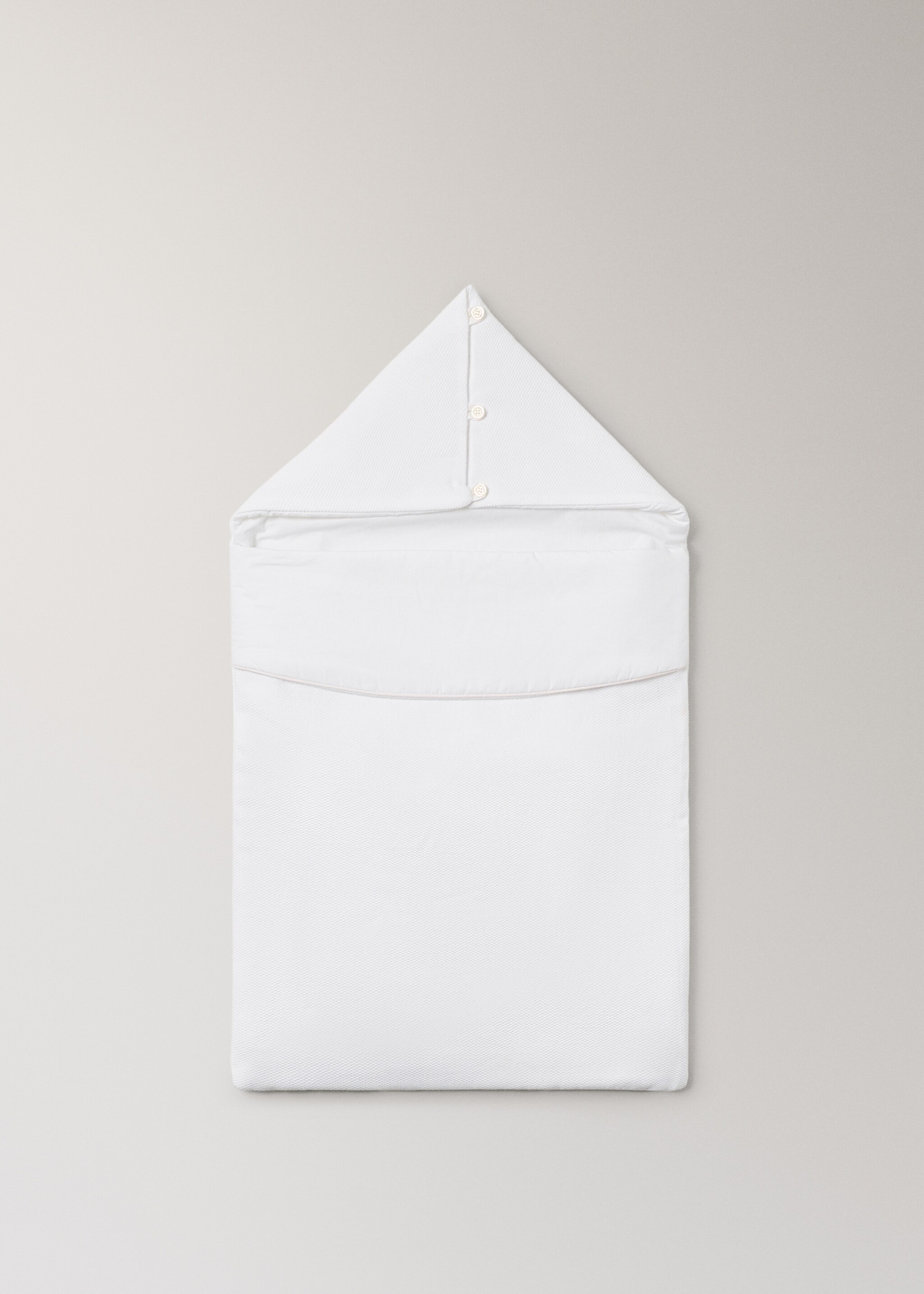 Saco paseo algodón cierre detalle - Artículo sin modelo, Blanco. Ref: 17081567-00.