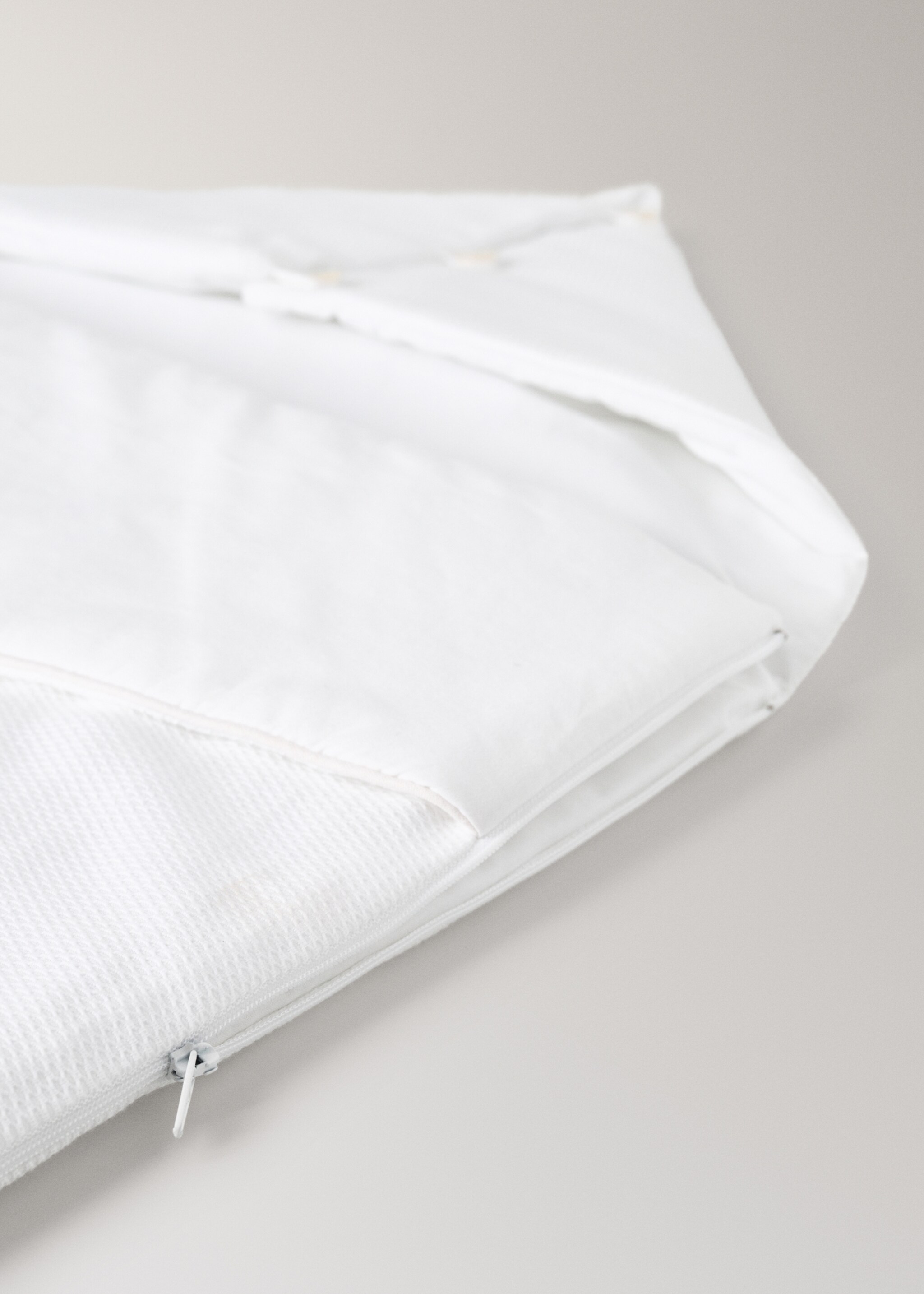 Saco paseo algodón cierre detalle - Detalle del artículo 1, Blanco. Ref: 17081567-00.