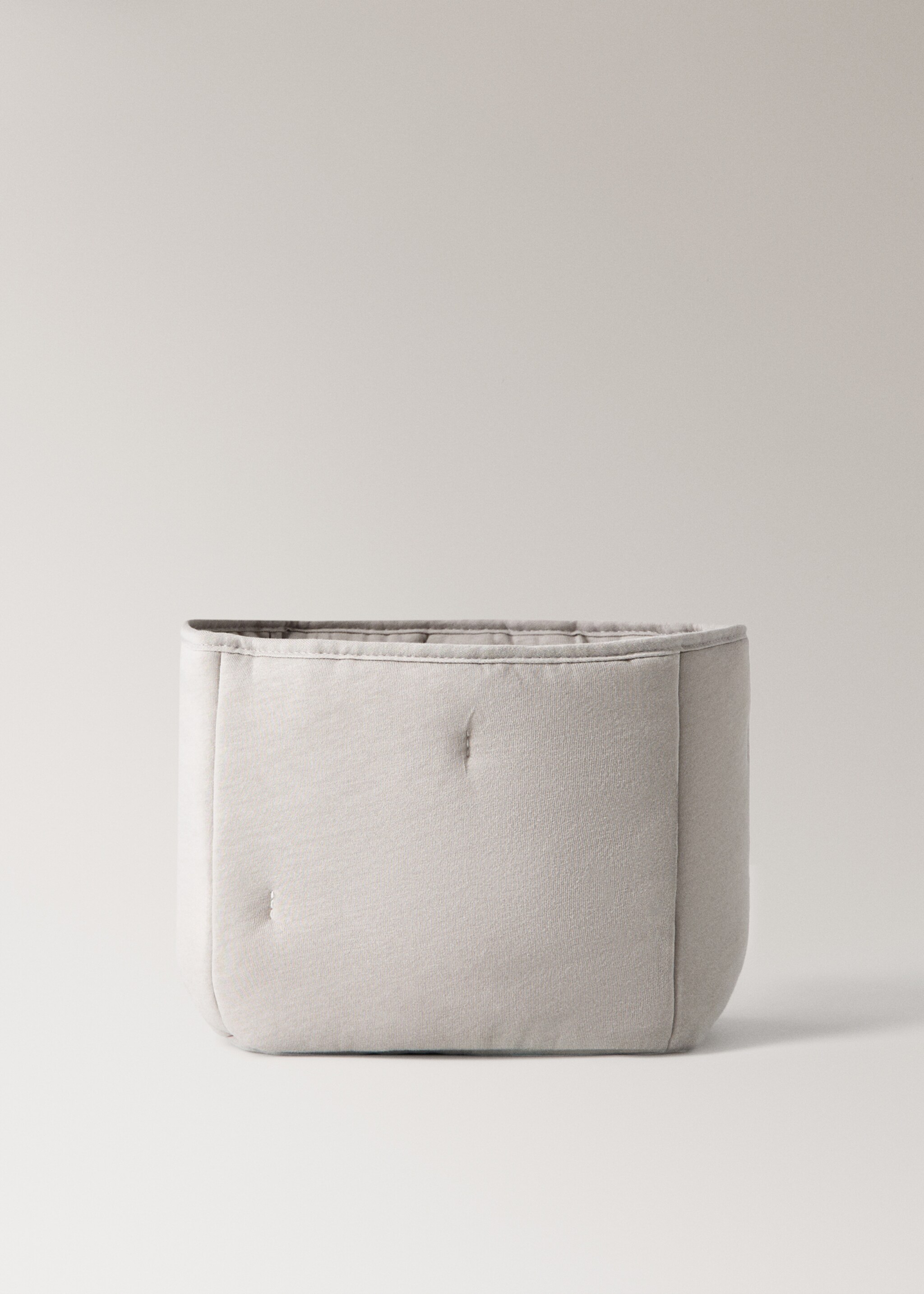 Small quilted cotton basket - Артикул без модел, Сиво. Ref: 17081568-00.