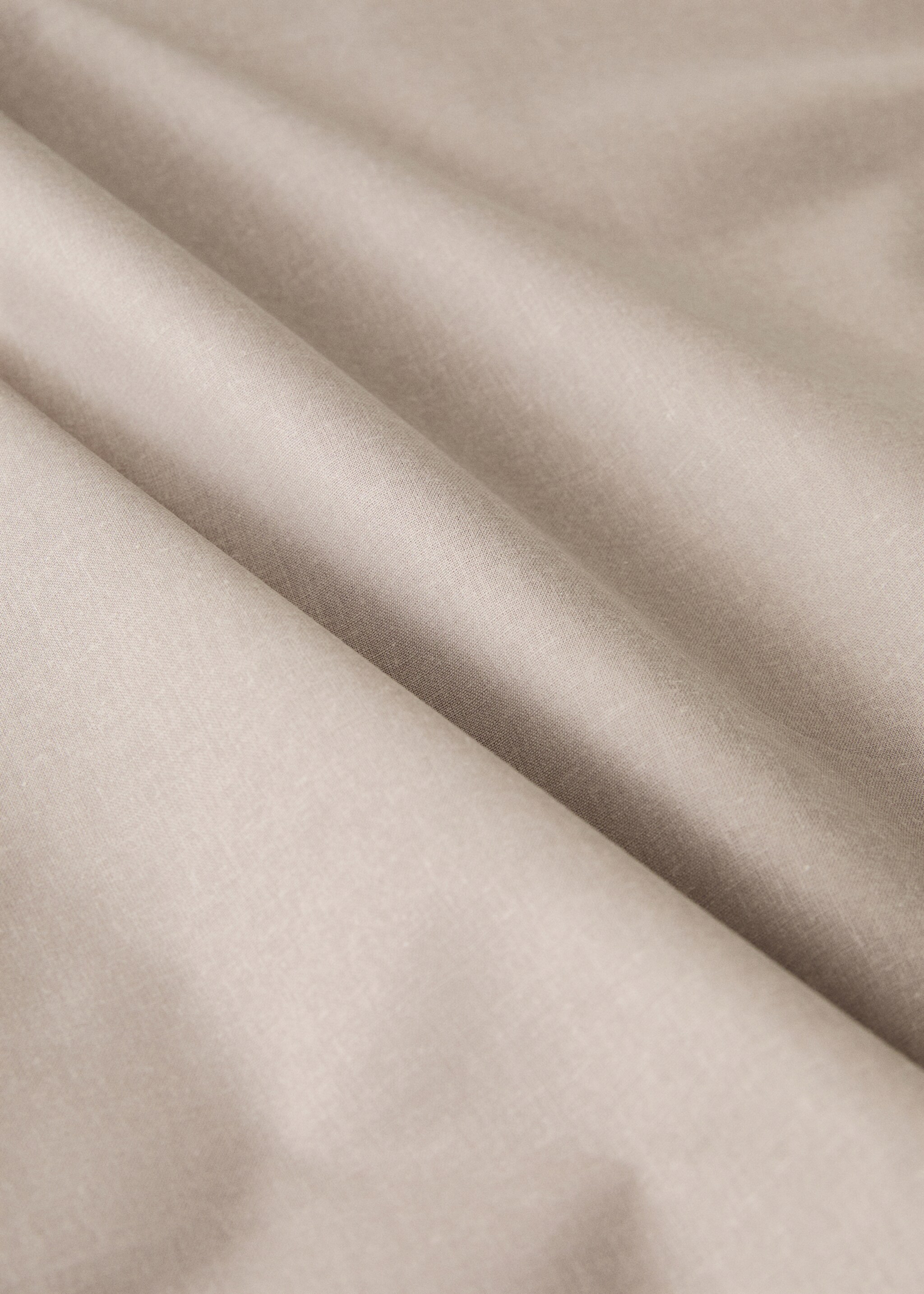 Resin-coated cotton tablecloth with overlock for 2 to 4 diners - Details of the article 2, Light/Pastel Brown. Ref: 17081584-00.