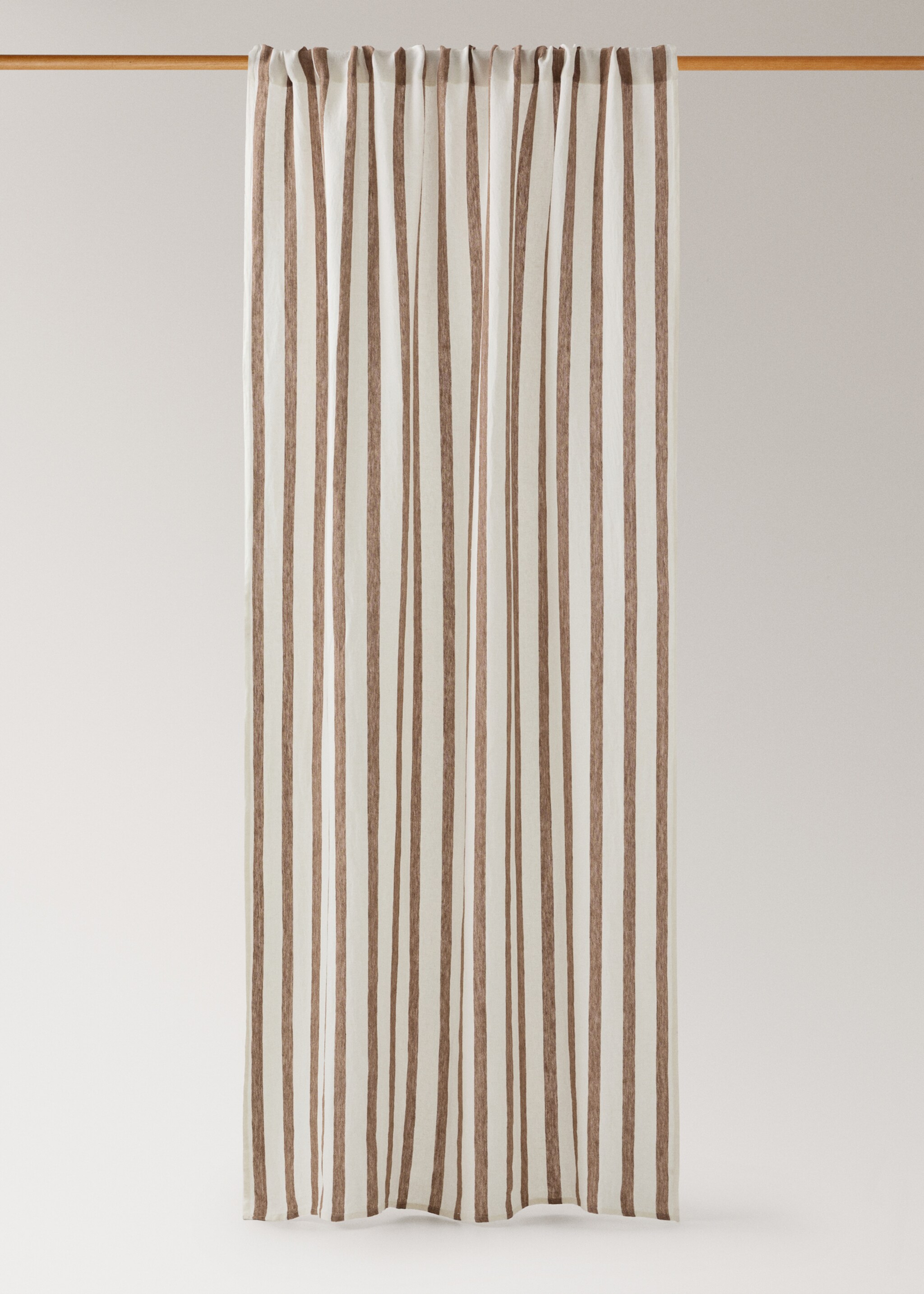 Children's curtain with woven stripe - Article without model, Sand. Ref: 17081586-00.