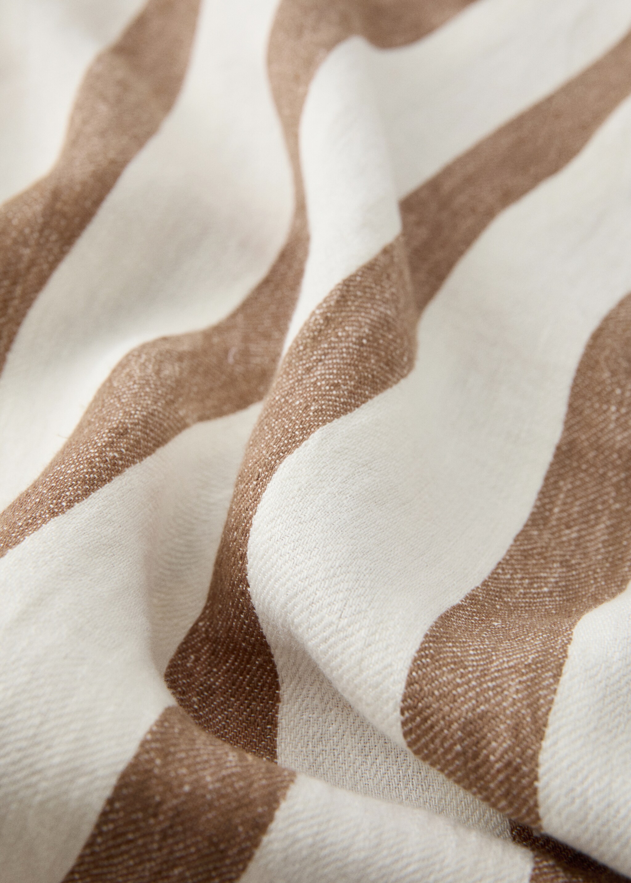 Children's curtain with woven stripe - Details of the article 1, Sand. Ref: 17081586-00.