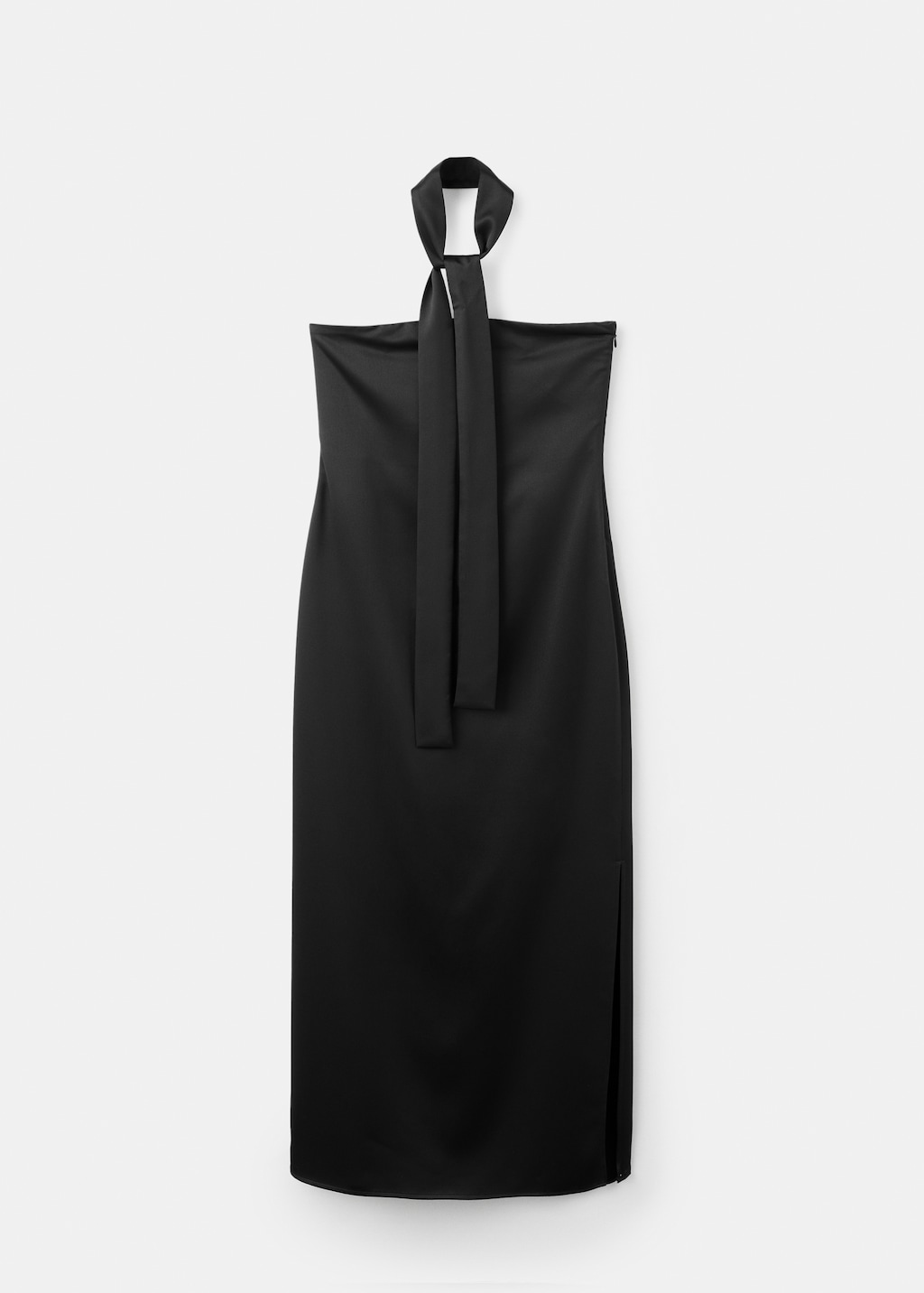 Midi-dress with waist tie