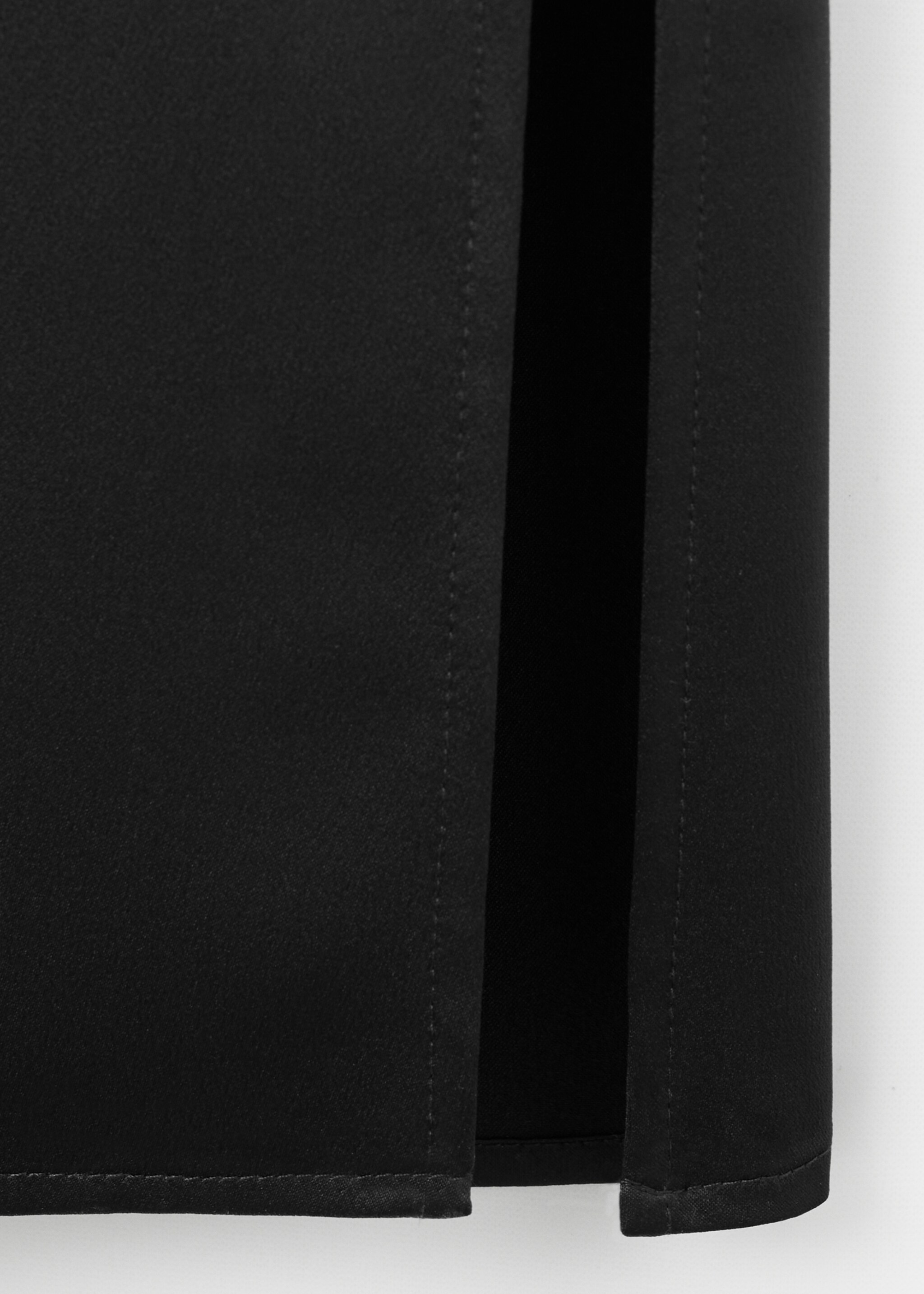 Midi-dress with waist tie - Details of the article 0, Black. Ref: 17081587-00.
