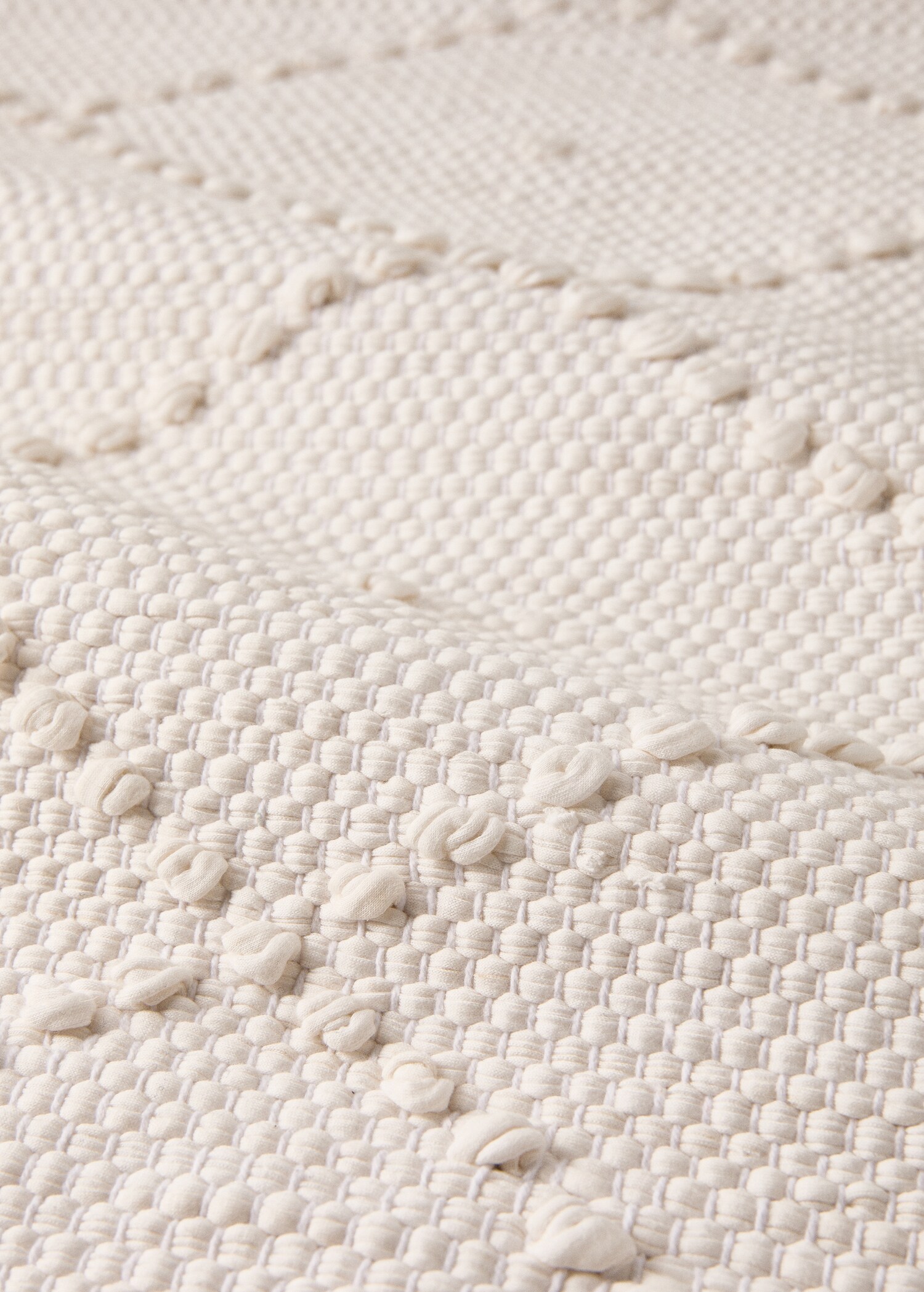 Alfombra infantil algodón rombos pompón - Detall de l'article 2