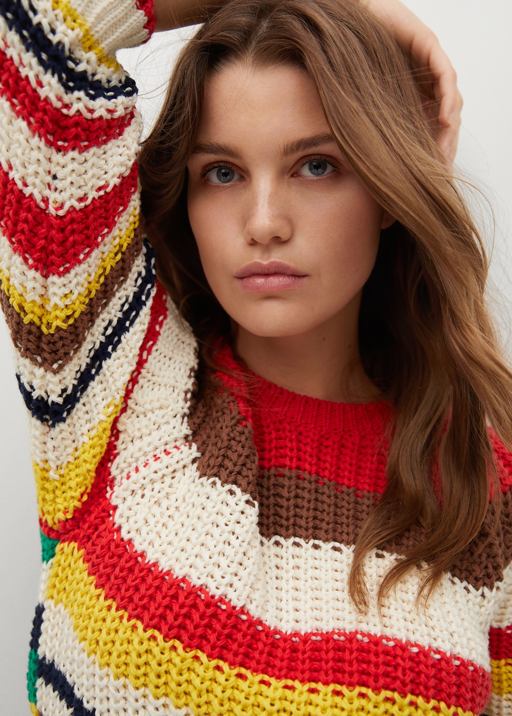 Multi colored knit sweater online
