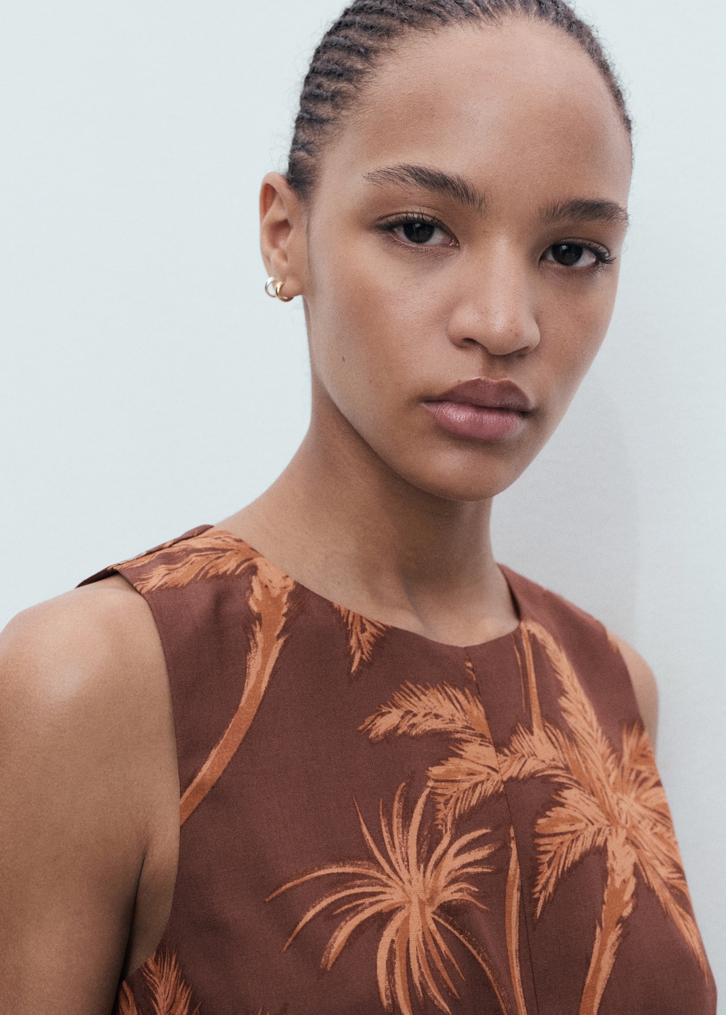 Lyocell jumpsuit with cut-out and knot detail