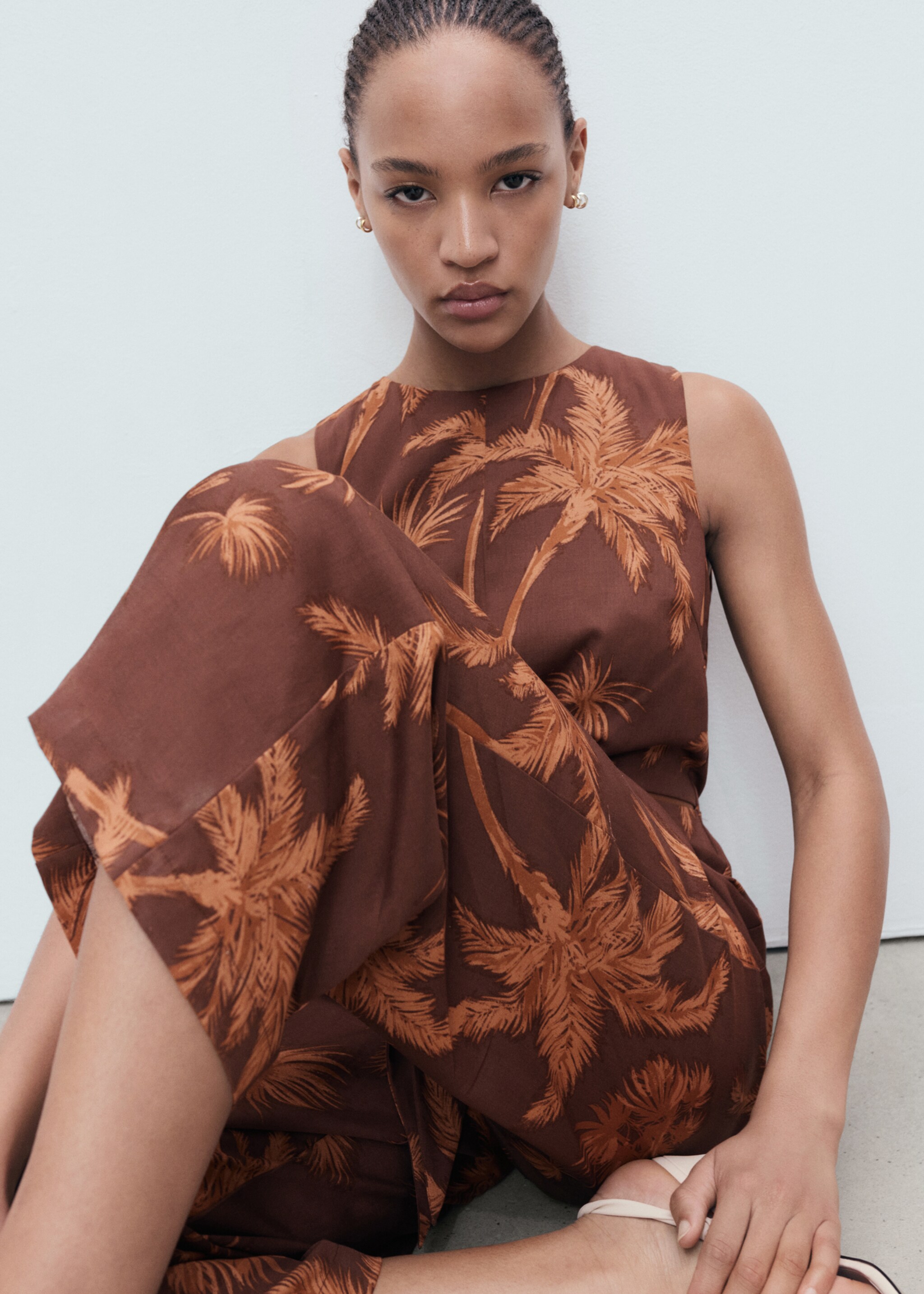 Lyocell jumpsuit cut out knot detail - Detail van het artikel 2