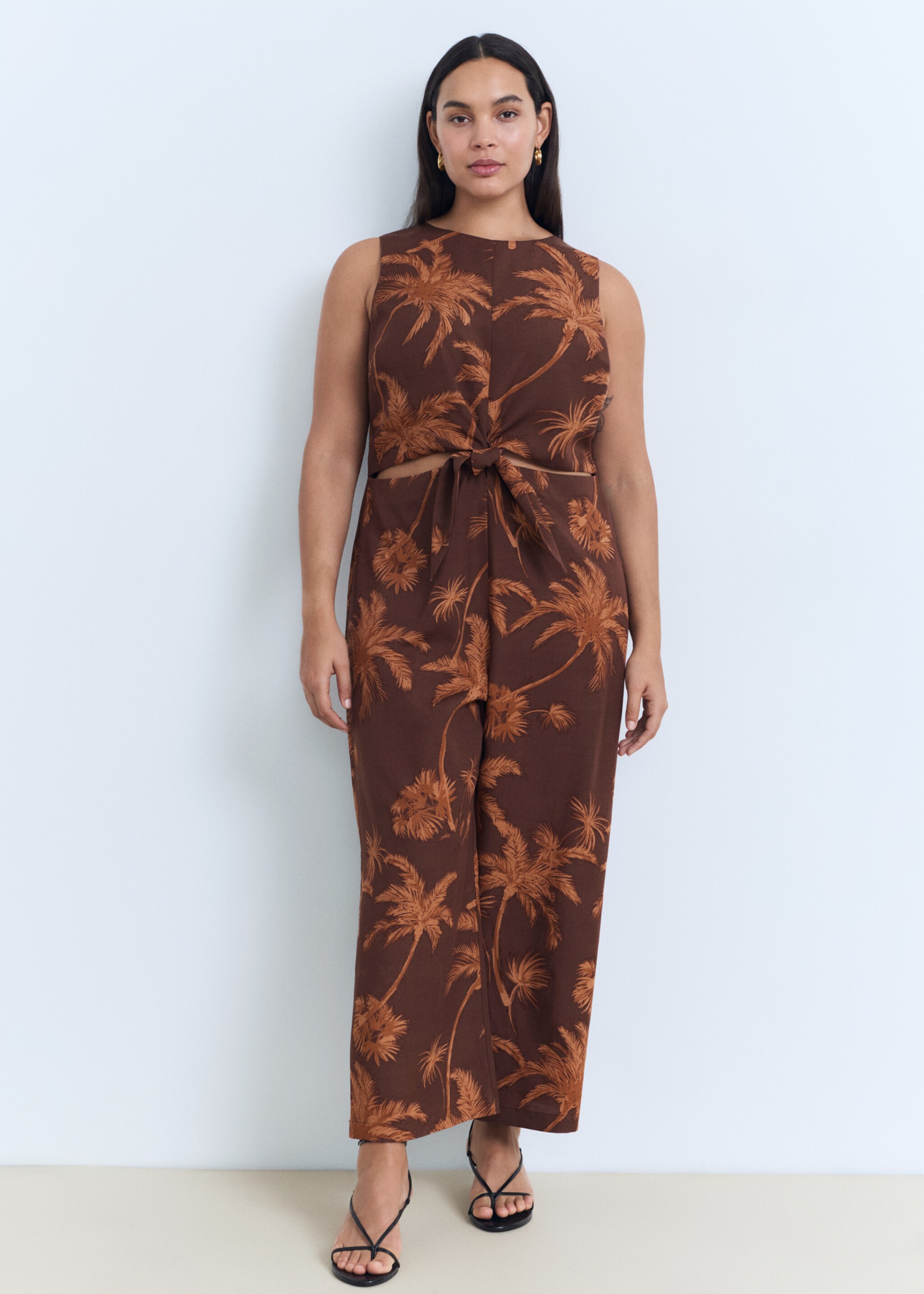 Lyocell jumpsuit cut out knot detail - Detail van het artikel 3