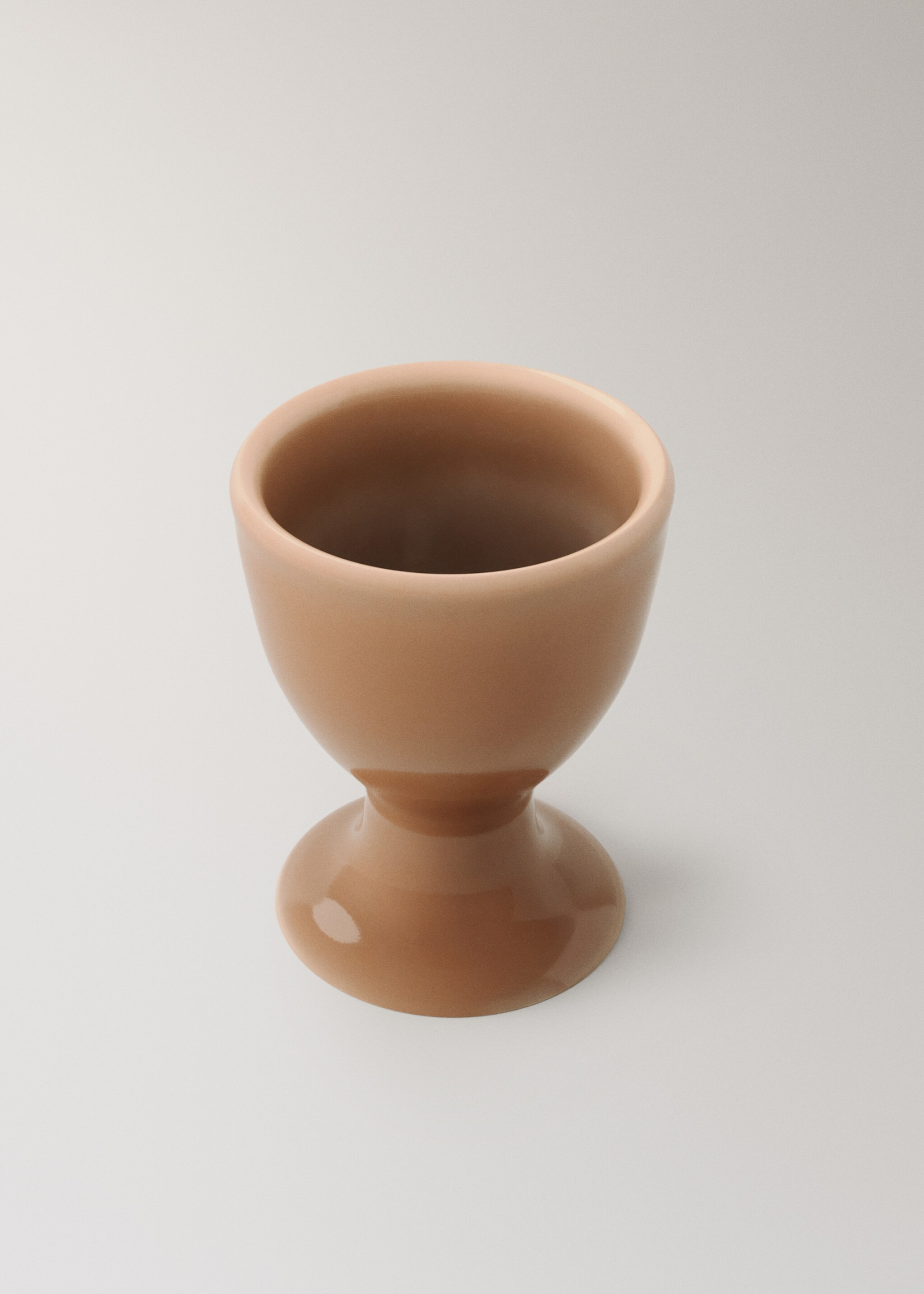Stoneware egg cup - Details of the article 1, Brown. Ref: 17082034-00.
