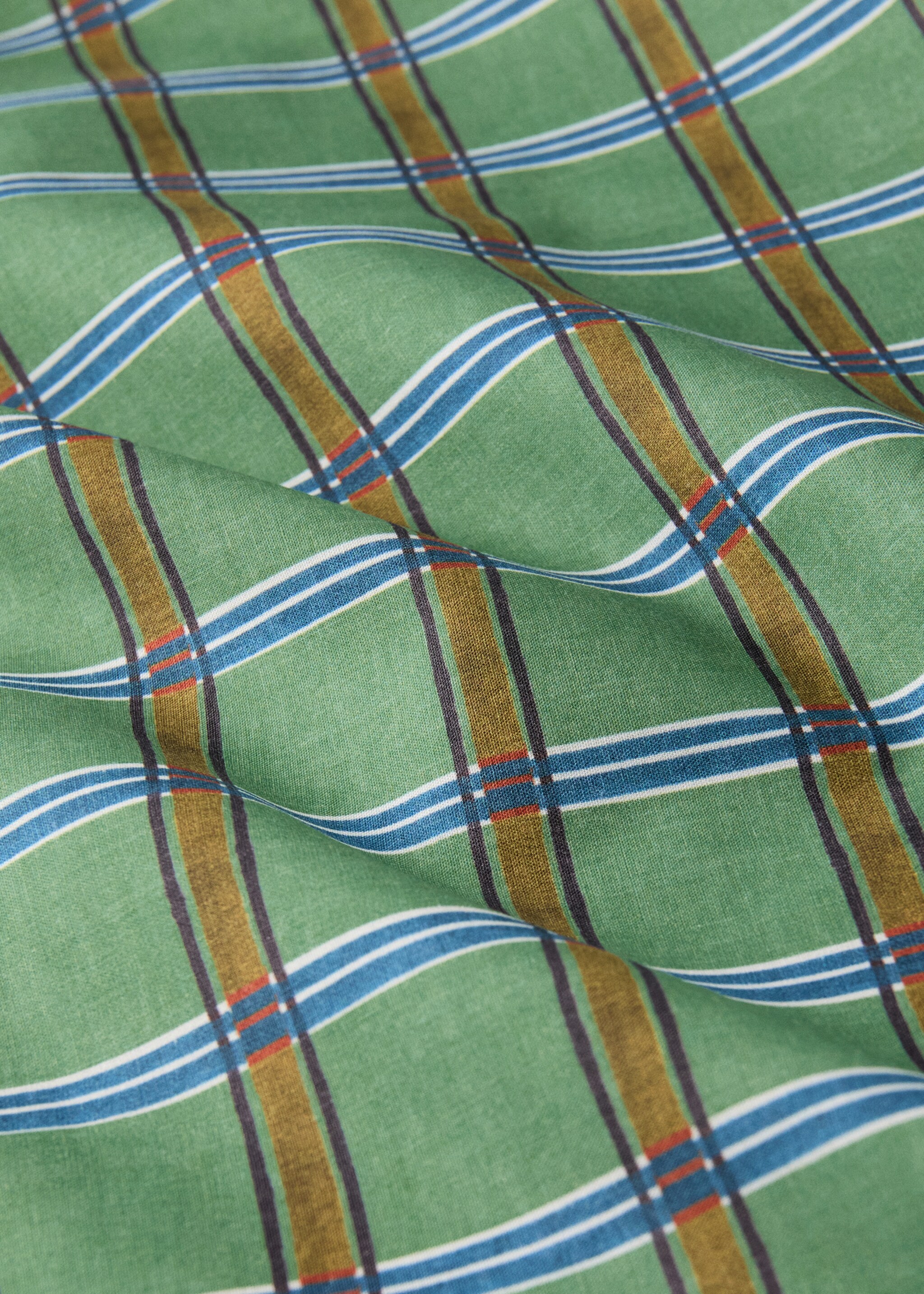 Capa de edredão de criança de percal reversível com estampado aos quadrados (cama de 90 cm) - Pormenor do artigo 2, Verde. Ref: 17082036-00.