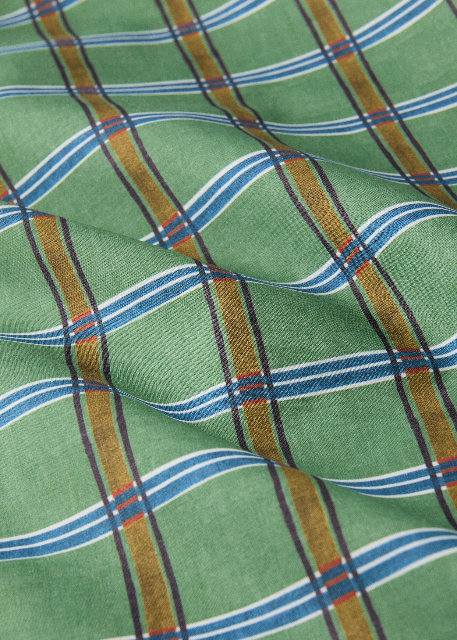 Children's percale cotton reversible duvet cover with check print for 90 cm bed - Details of the article 2