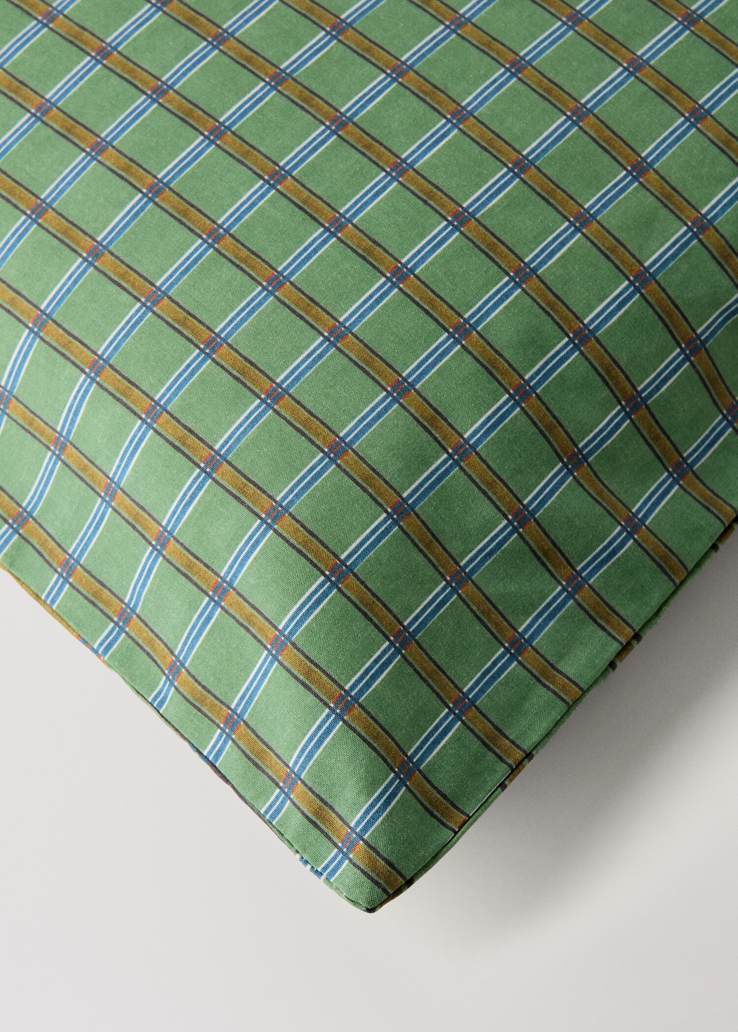 Children's percale cotton reversible duvet cover with check print for 90 cm bed - Details of the article 3