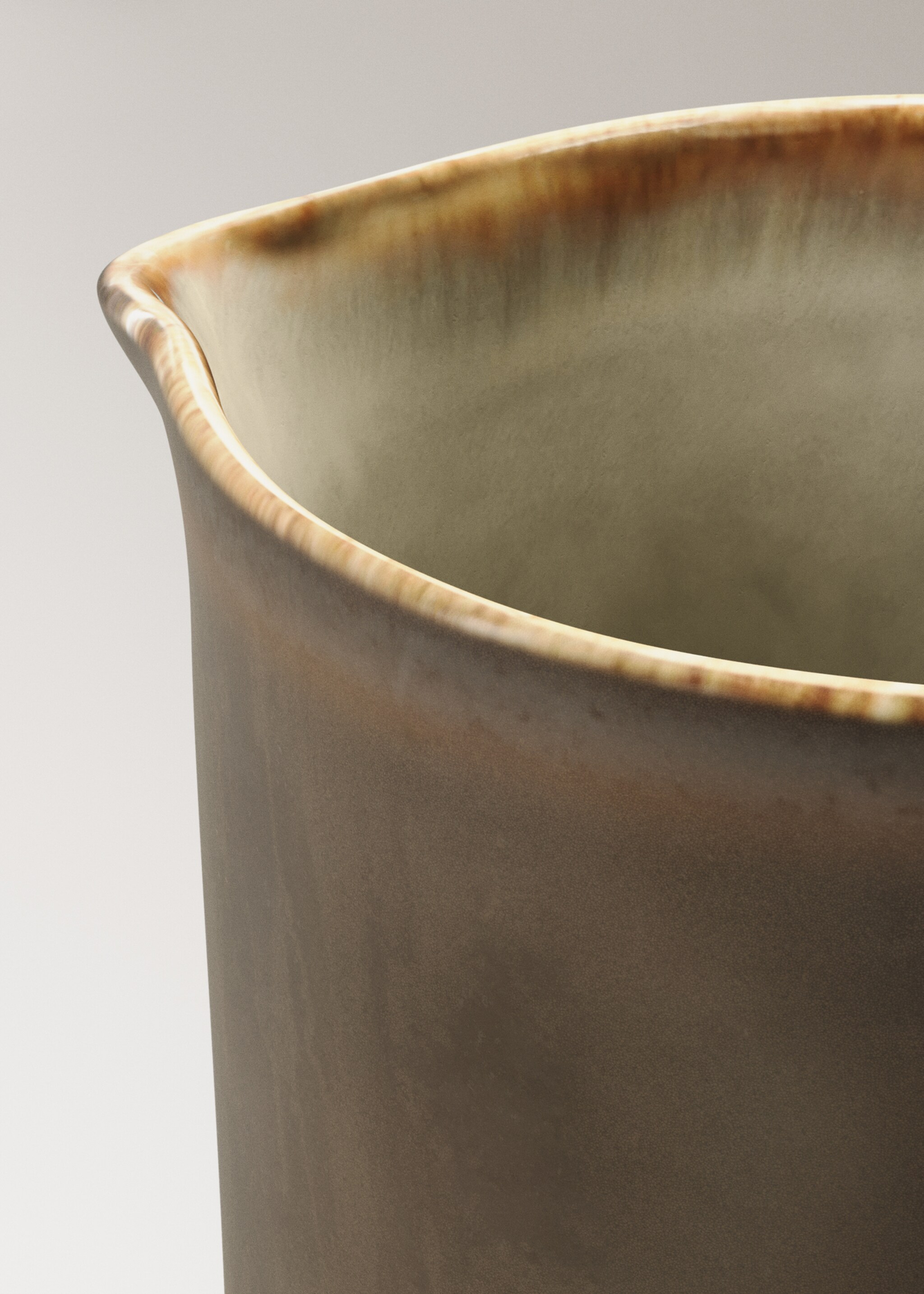 Matte Steingut-Milchkännchen - Detail des Artikels 2, Kaffeebraun. Ref: 17082038-00.
