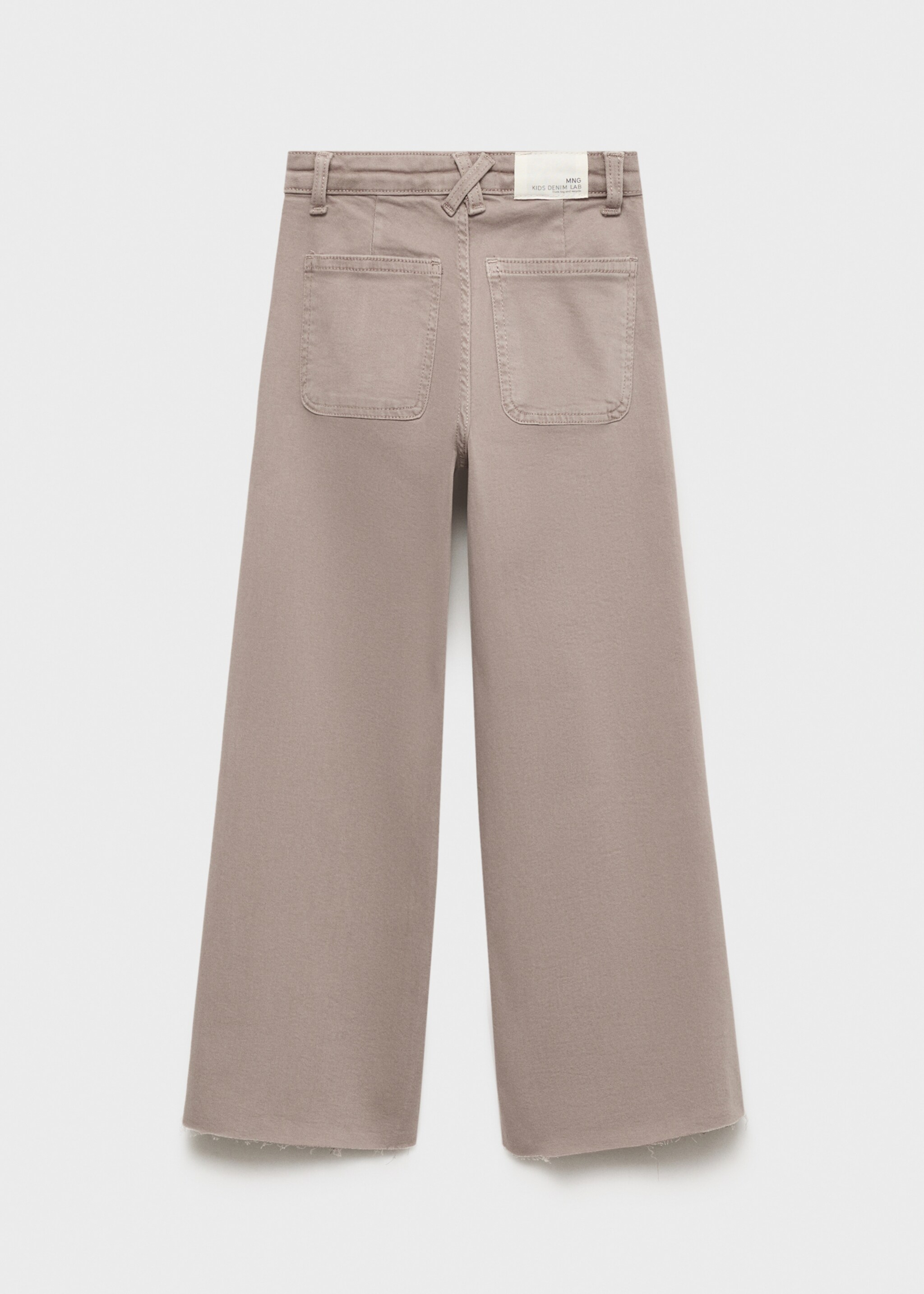 Jeans wideleg bajo deshilachado - Reverso del artículo