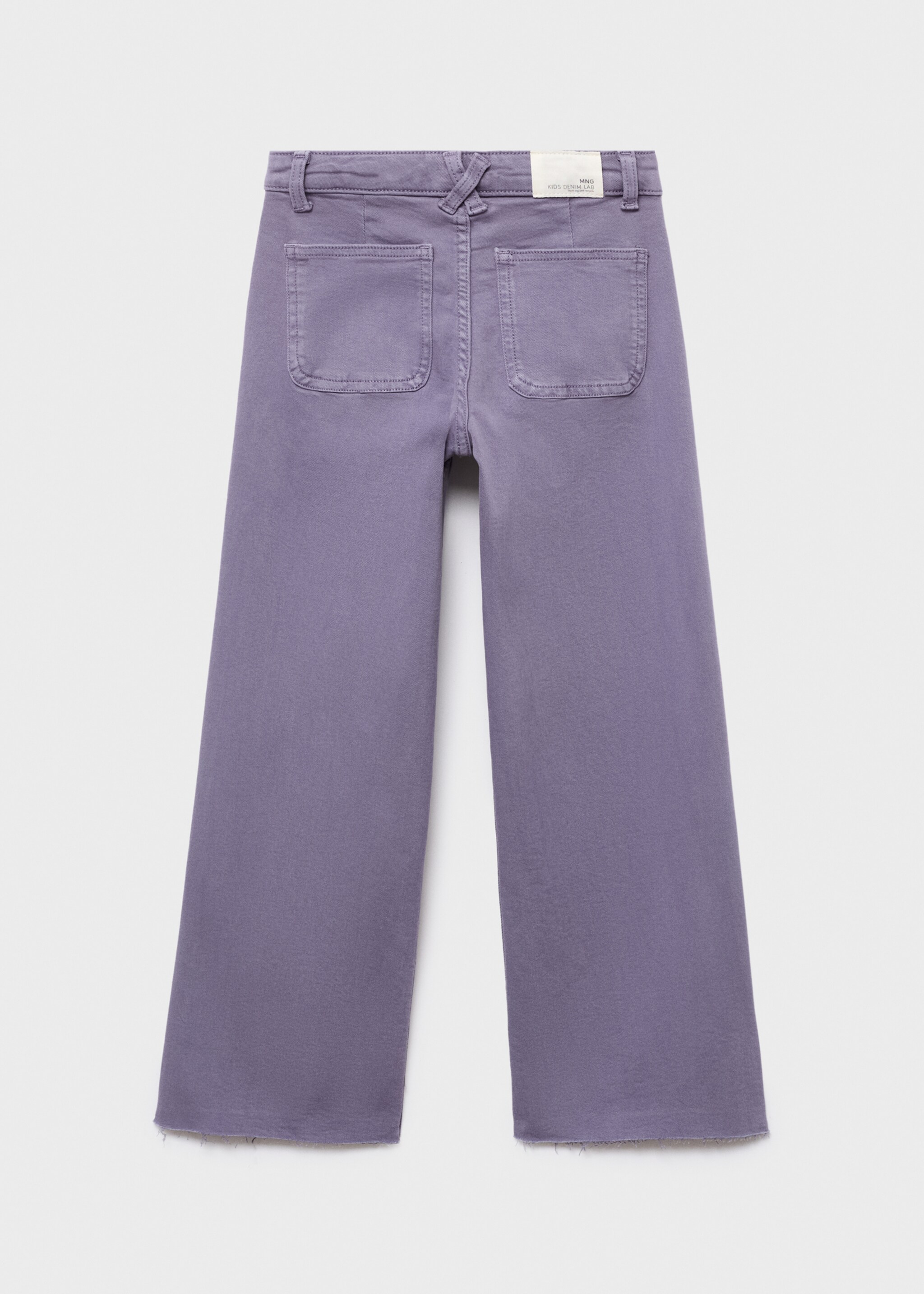 Jeans wideleg bajo deshilachado - Reverso del artículo