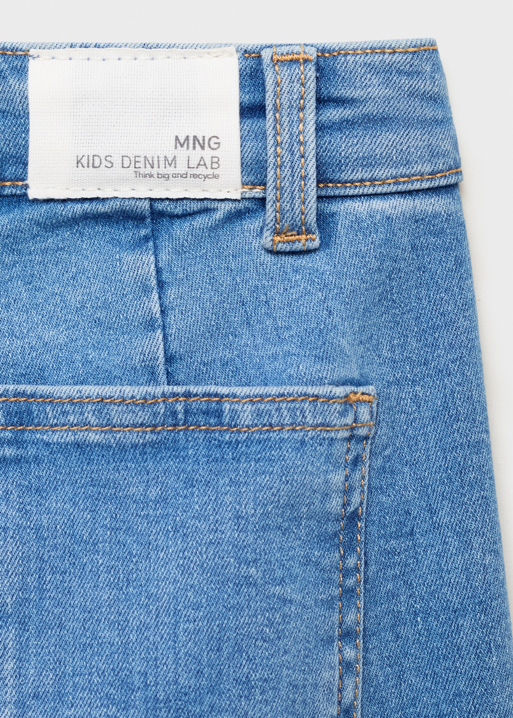 Jeans wideleg bajo deshilachado - Detalle del artículo 0