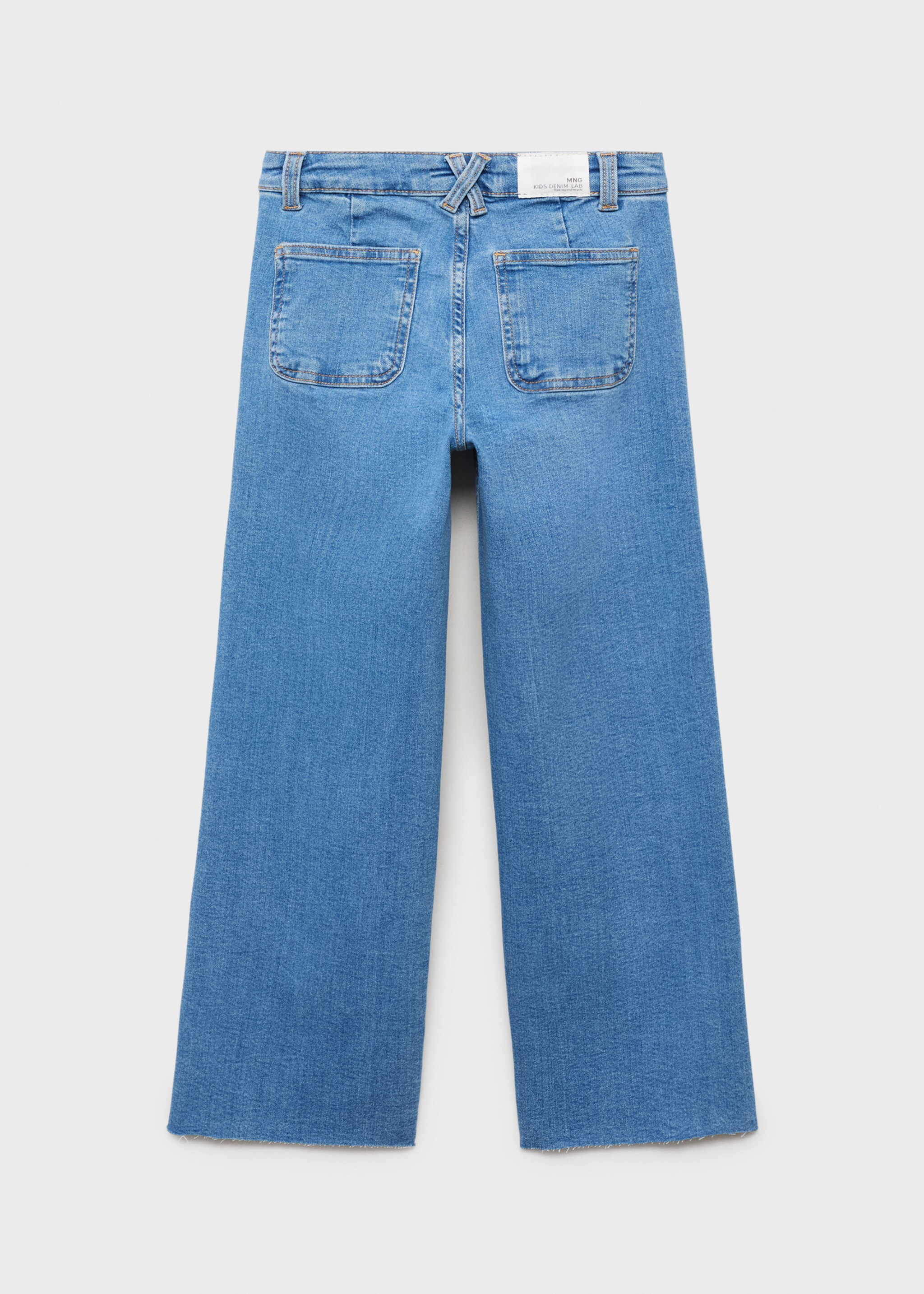 Jeans wideleg bajo deshilachado - Reverso del artículo