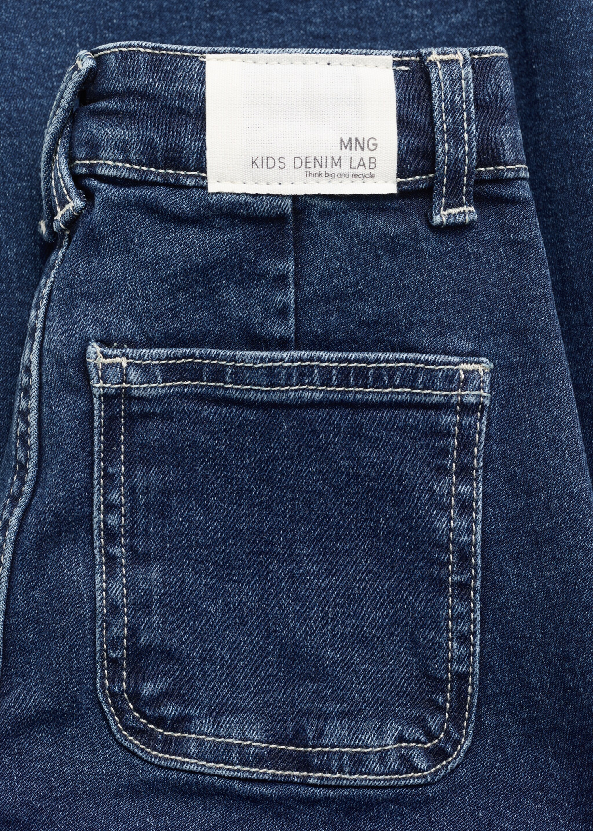 Jeans wideleg bajo deshilachado - Detalle del artículo 0