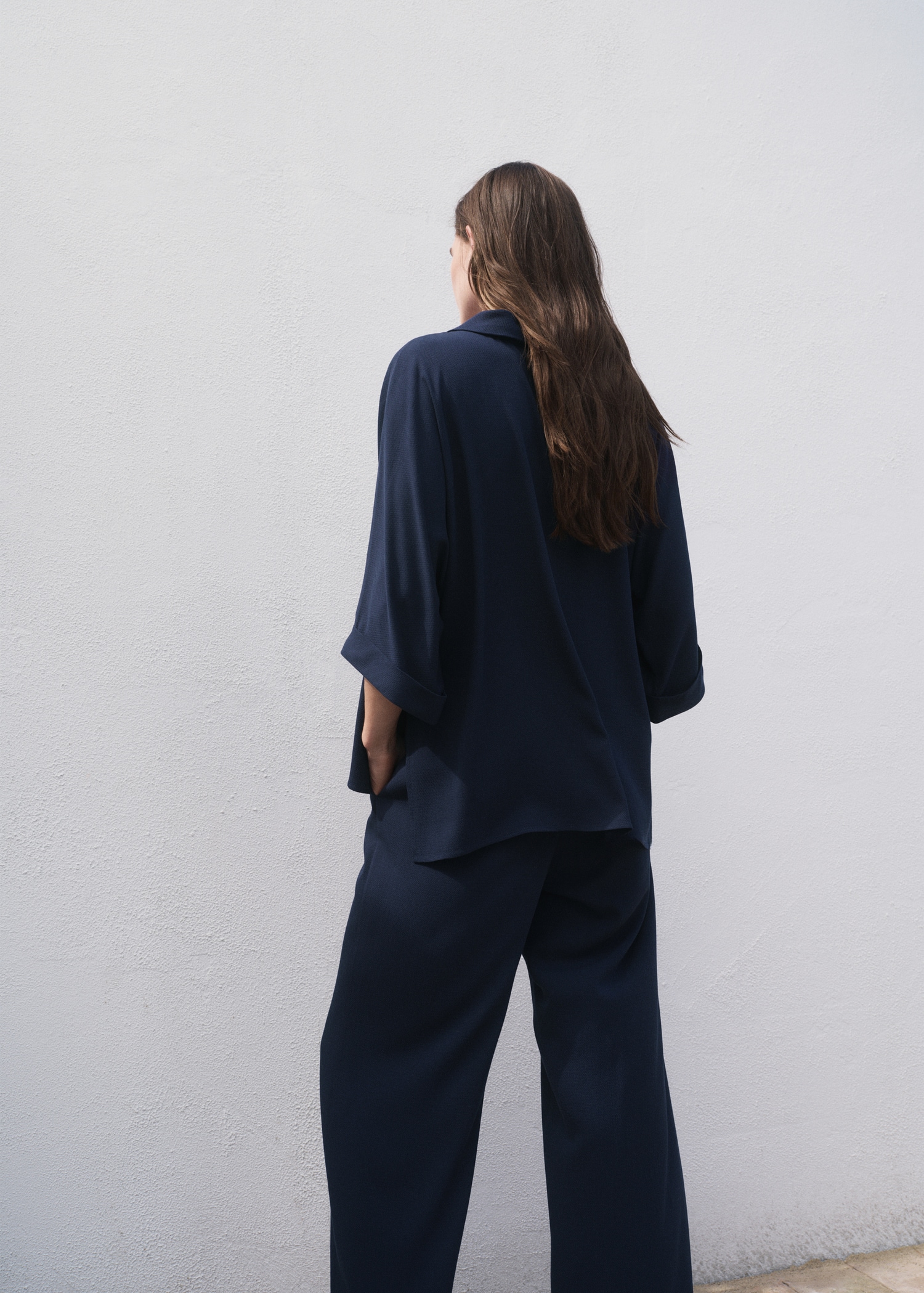 Fließende Oversized-Bluse - Rückseite des Artikels