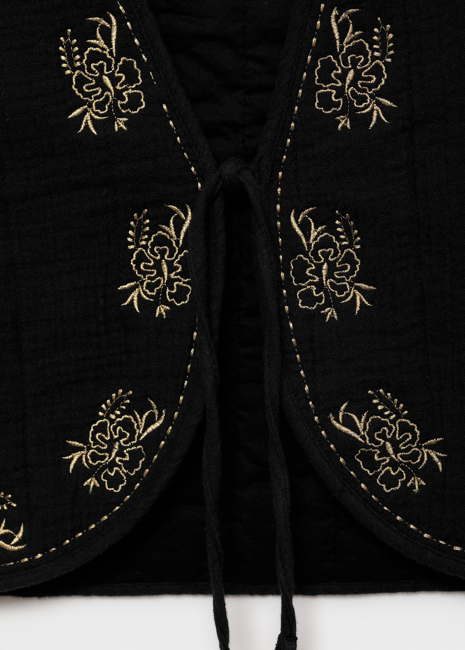 Gilet broderie fleurs - Détail de l'article 0