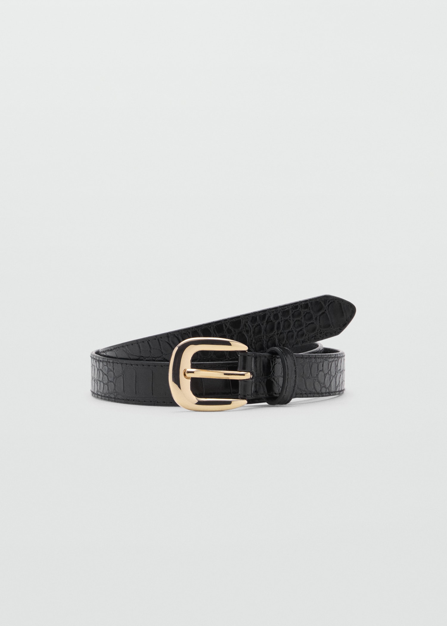 Ceinture simili-cuir effet croco Femme MANGO France métropolitaine