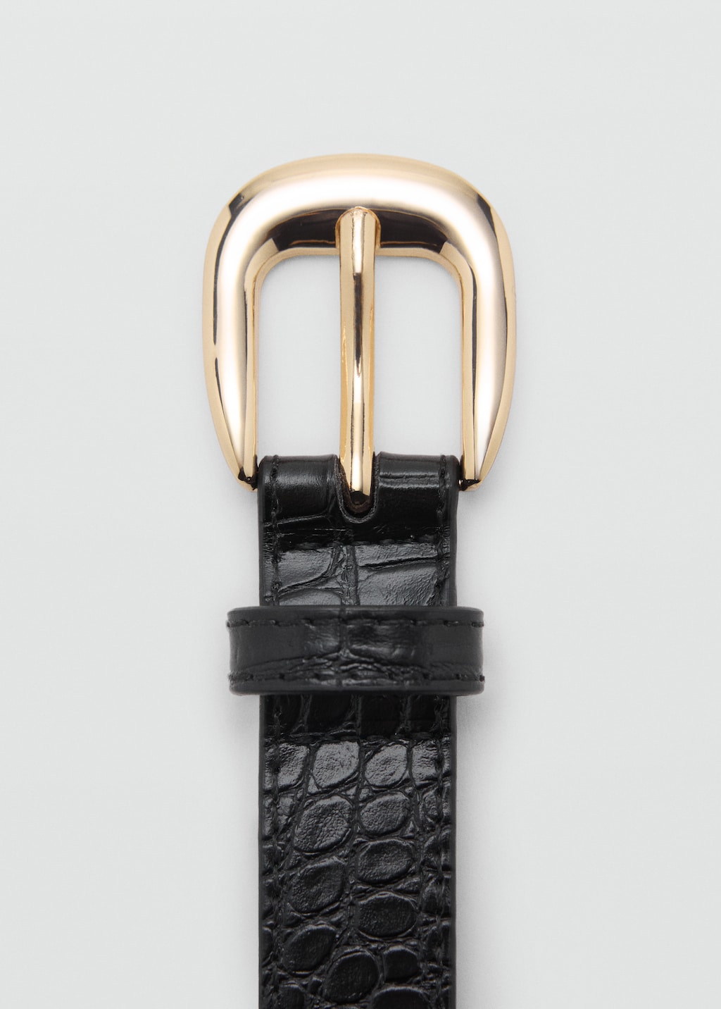 Croco faux-effect belt
