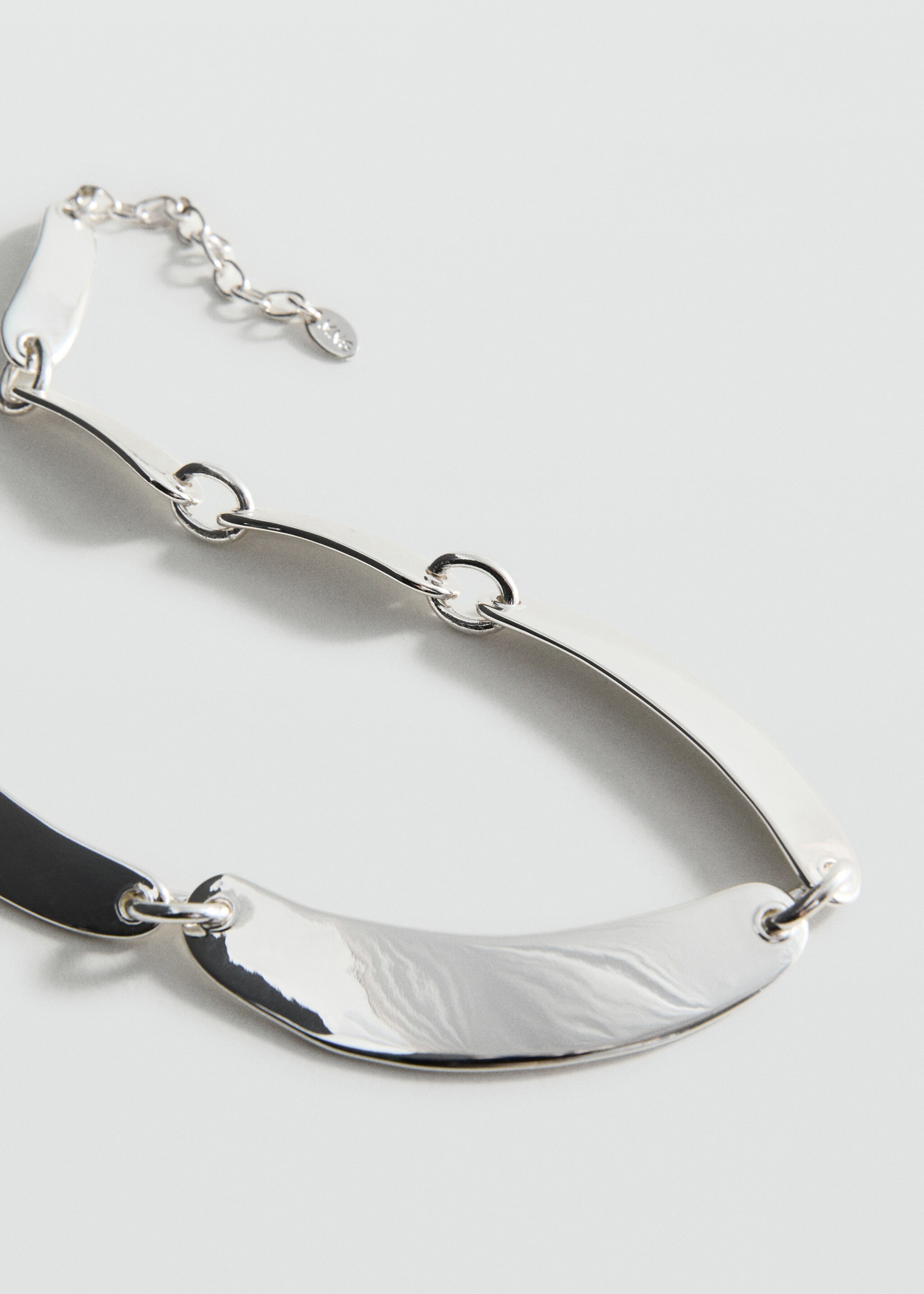 Metal plate necklace - Medium plane