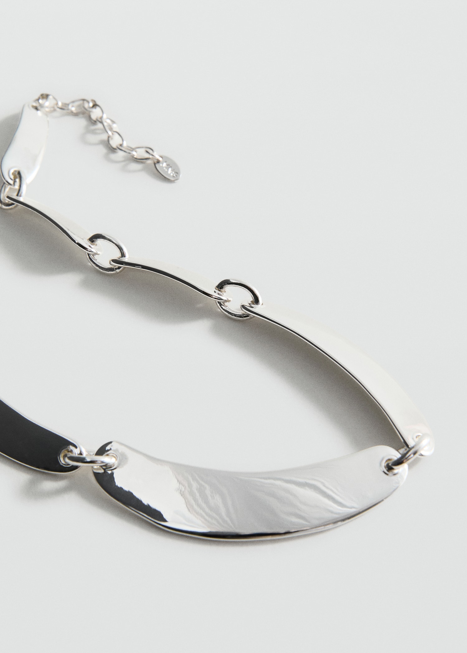 Metal plate necklace - Medium plane