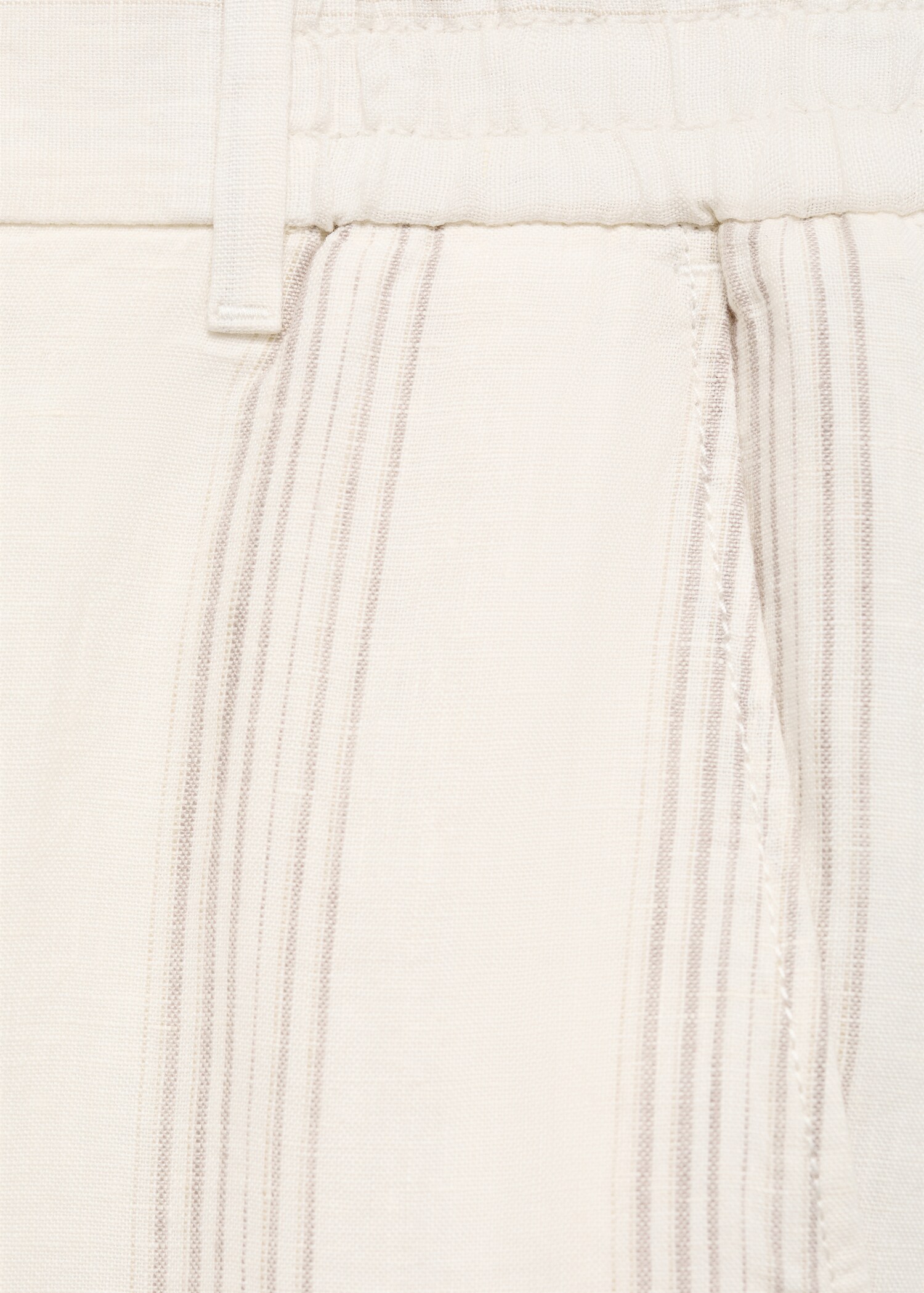 Pantalón 100% lino cintura elástica - Detalle del artículo 0