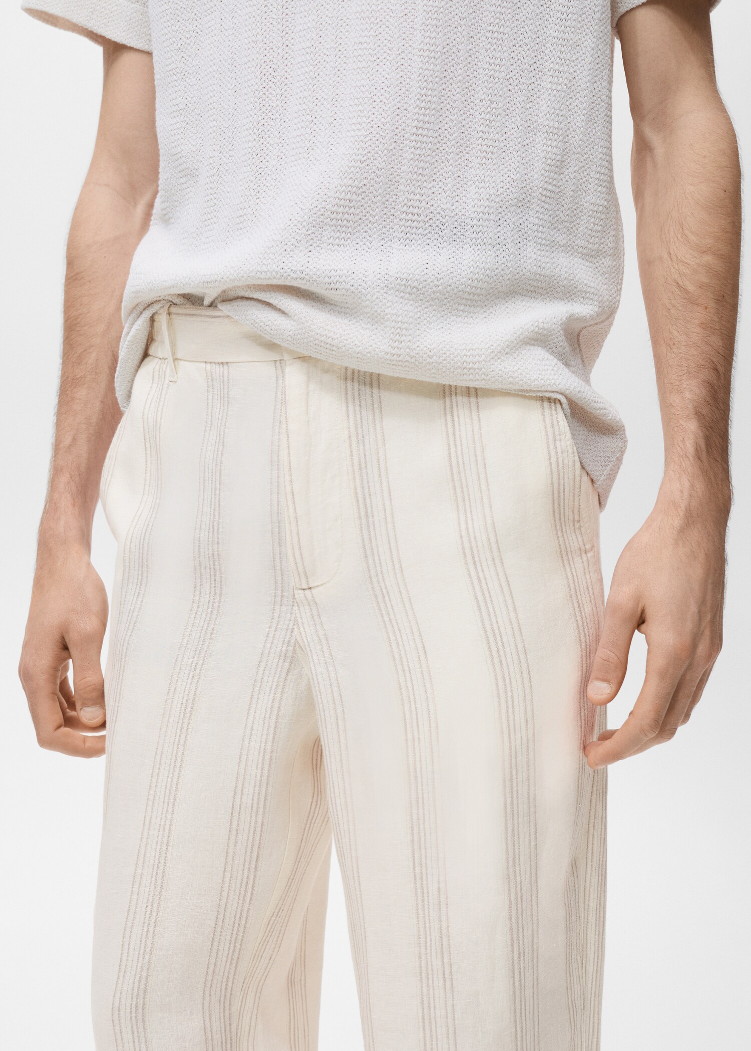 Pantalón 100% lino cintura elástica - Detalle del artículo 1